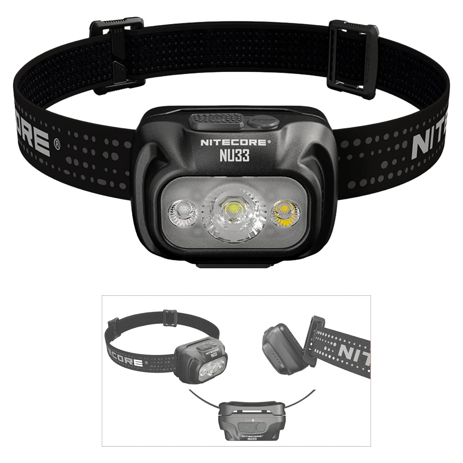 Linterna Frontal Nitecore NU33 700 Lúmenes Recargable USB-C