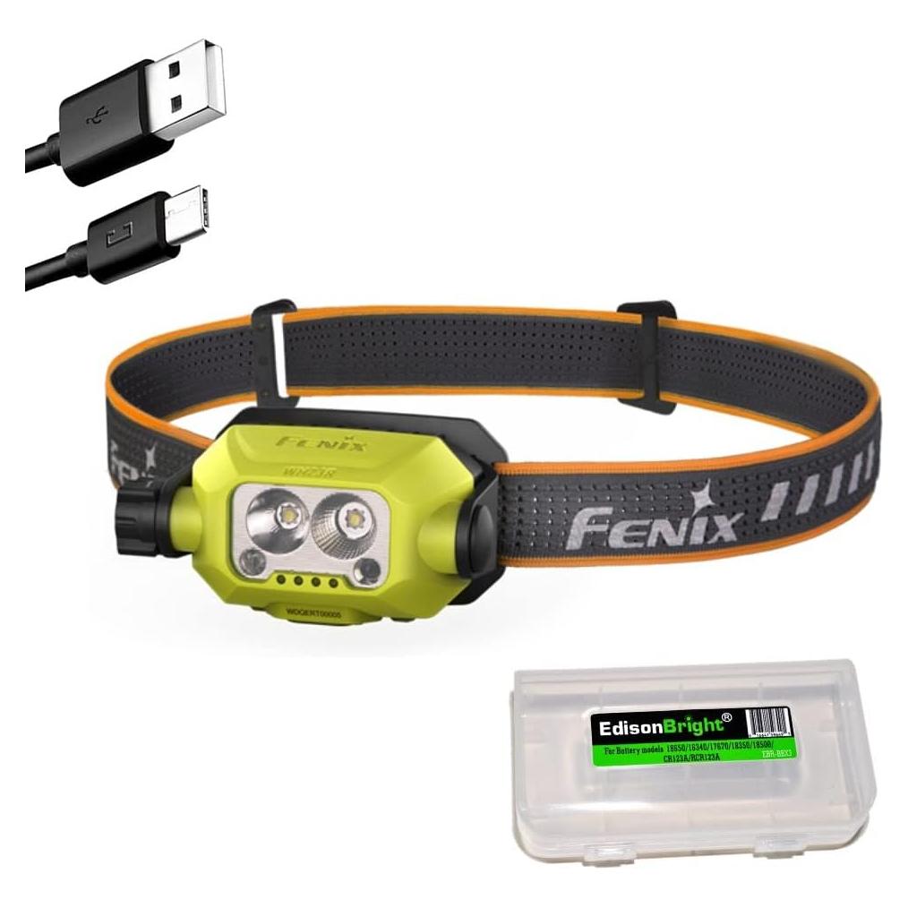 Linterna de Cabeza Fenix WH23R 600 Lúmenes Recargable USB