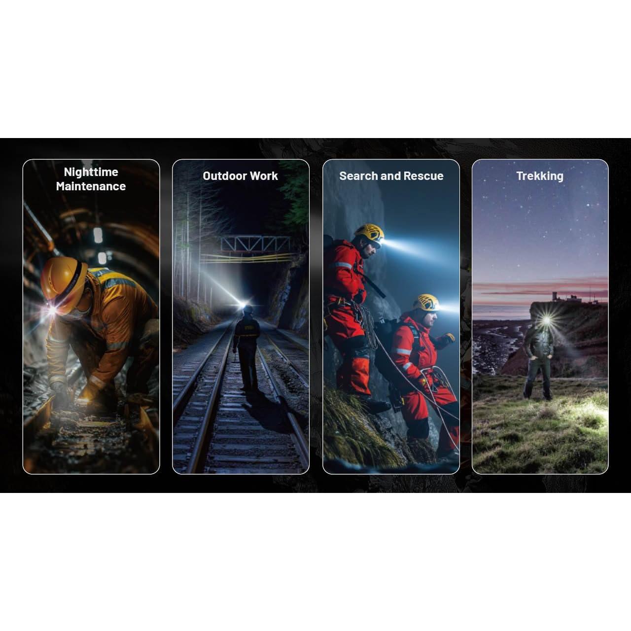 Linterna Frontal Nitecore HC75 UHE 3000 Lúmenes Recargable USB-C