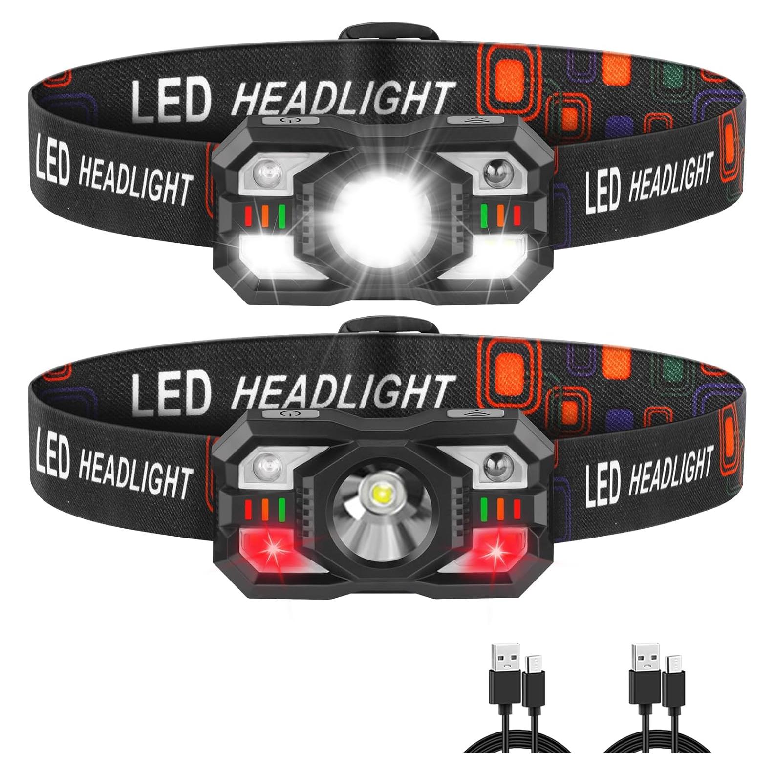 2 Linternas Frontales LED Recargables Staaricc 68g Impermeables