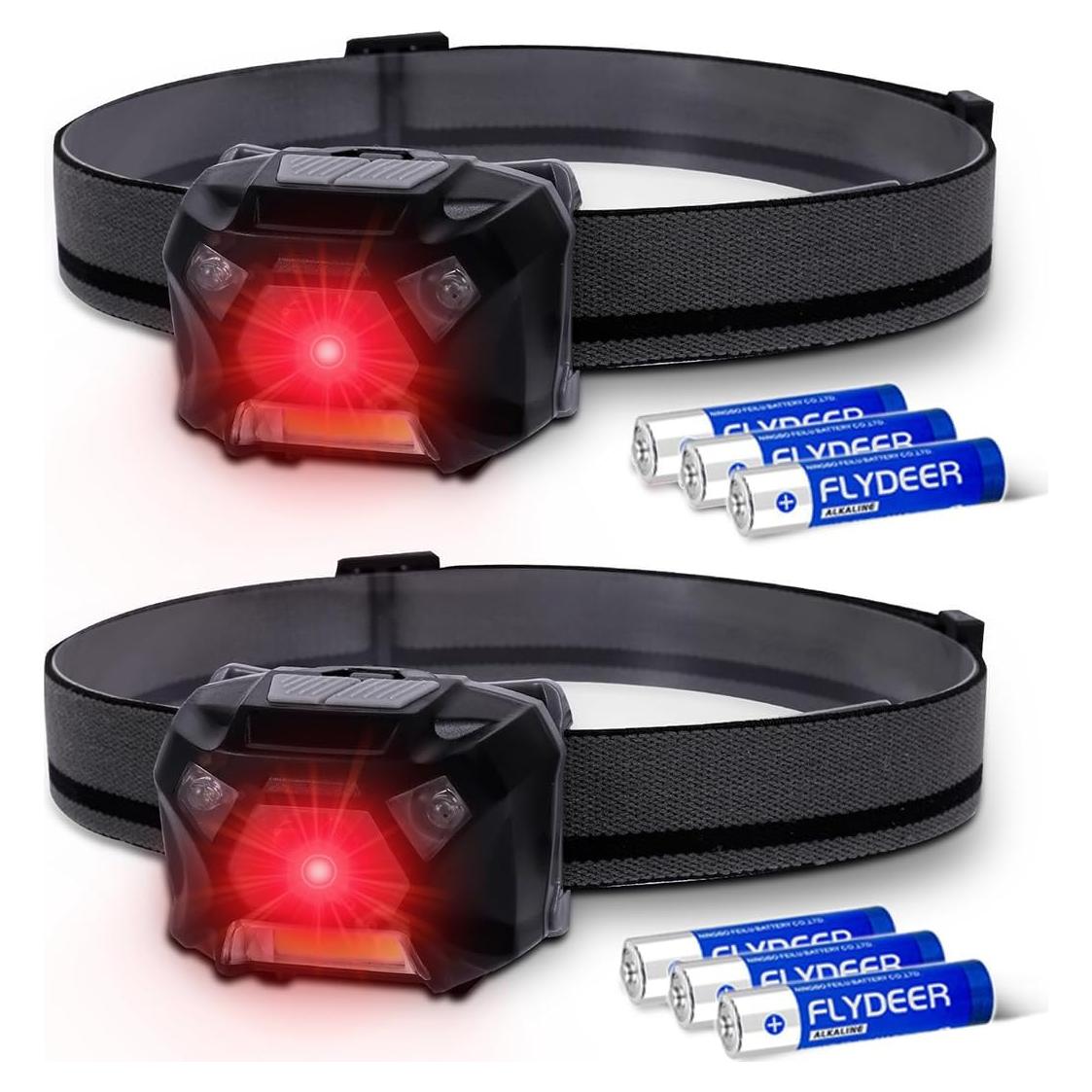 Linterna Frontal LED Roja KunHe H2 para Camping y Nocturna
