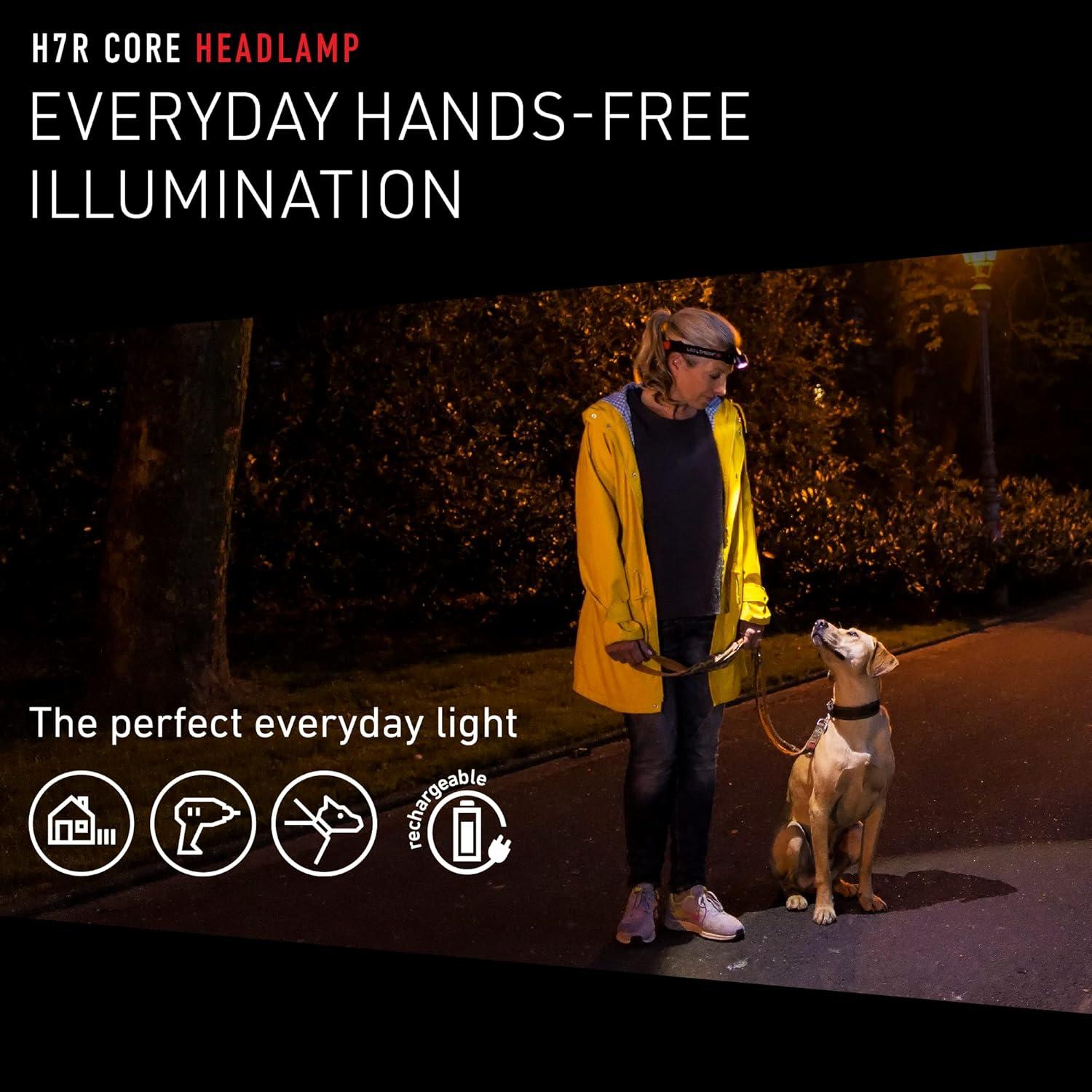 Linterna Frontal Recargable Ledlenser H7R Core 1000 Lúmenes