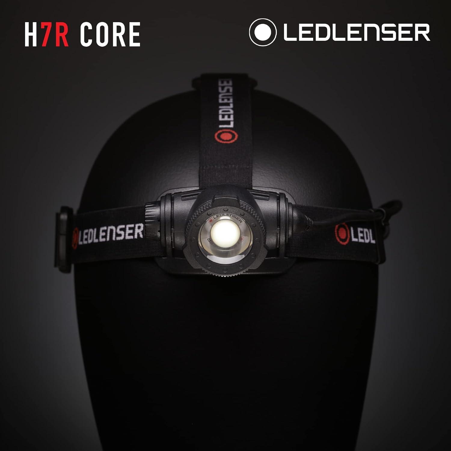Linterna Frontal Recargable Ledlenser H7R Core 1000 Lúmenes