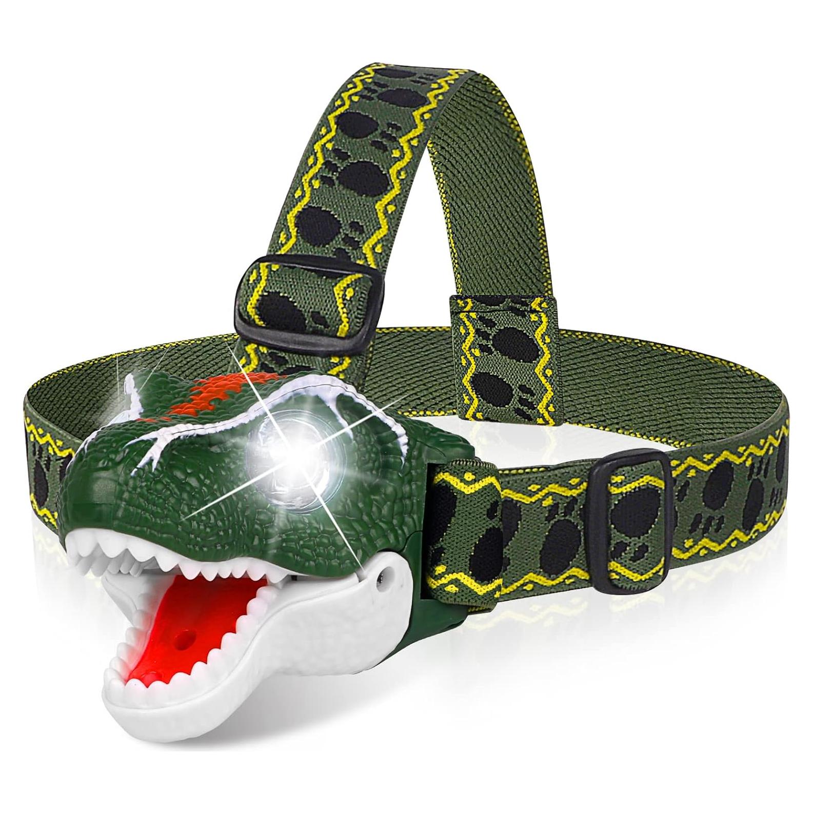 Linterna Frontal Dinosaurio T-Rex DX DA XIN LED Verde 8.5cm