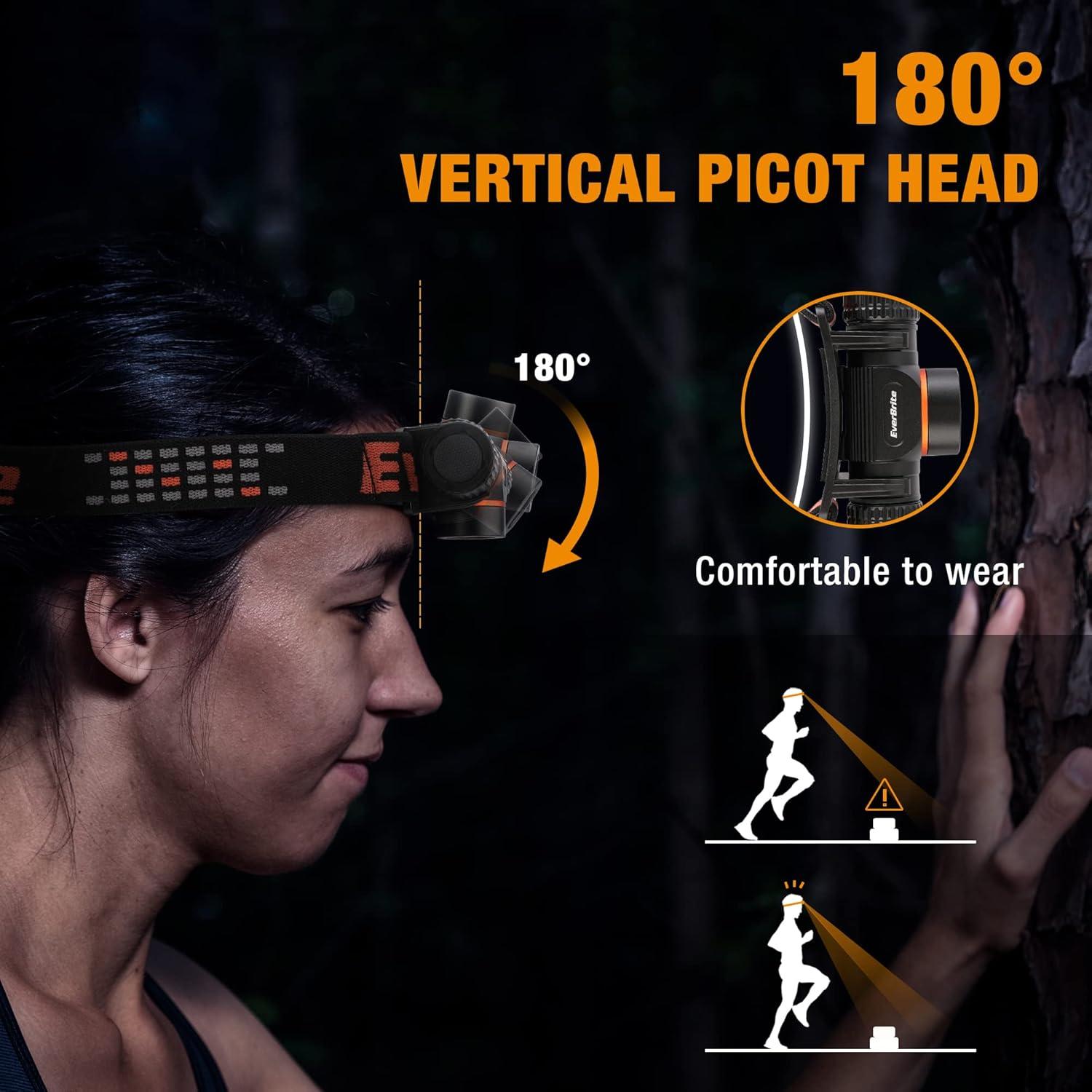 Linterna de Camping LED EverBrite 250 Lúmenes y Frontal 1000 Lúmenes