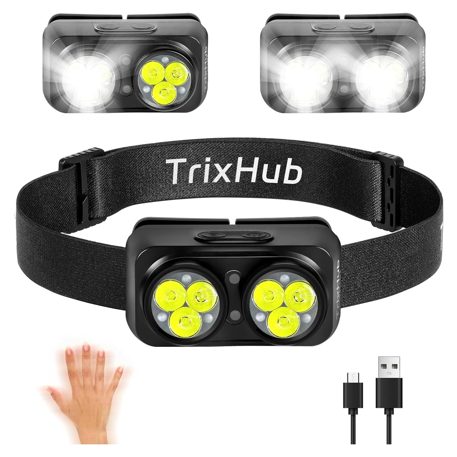 Linterna Frontal LED TrixHub TH101 Recargable 1000lm IPX5