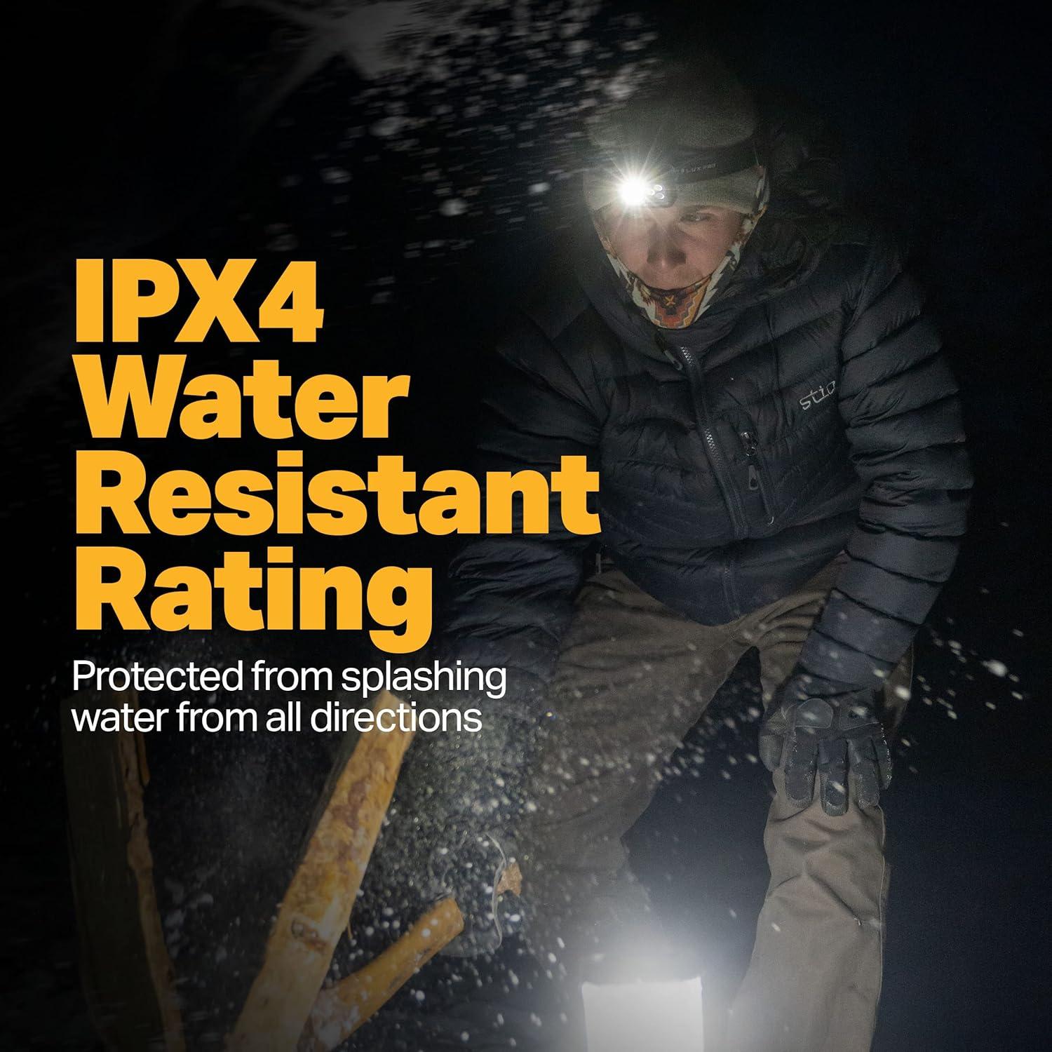 Linterna Frontal LUXPRO LP347V2 LED 450 Lúmenes Resistente IPX4