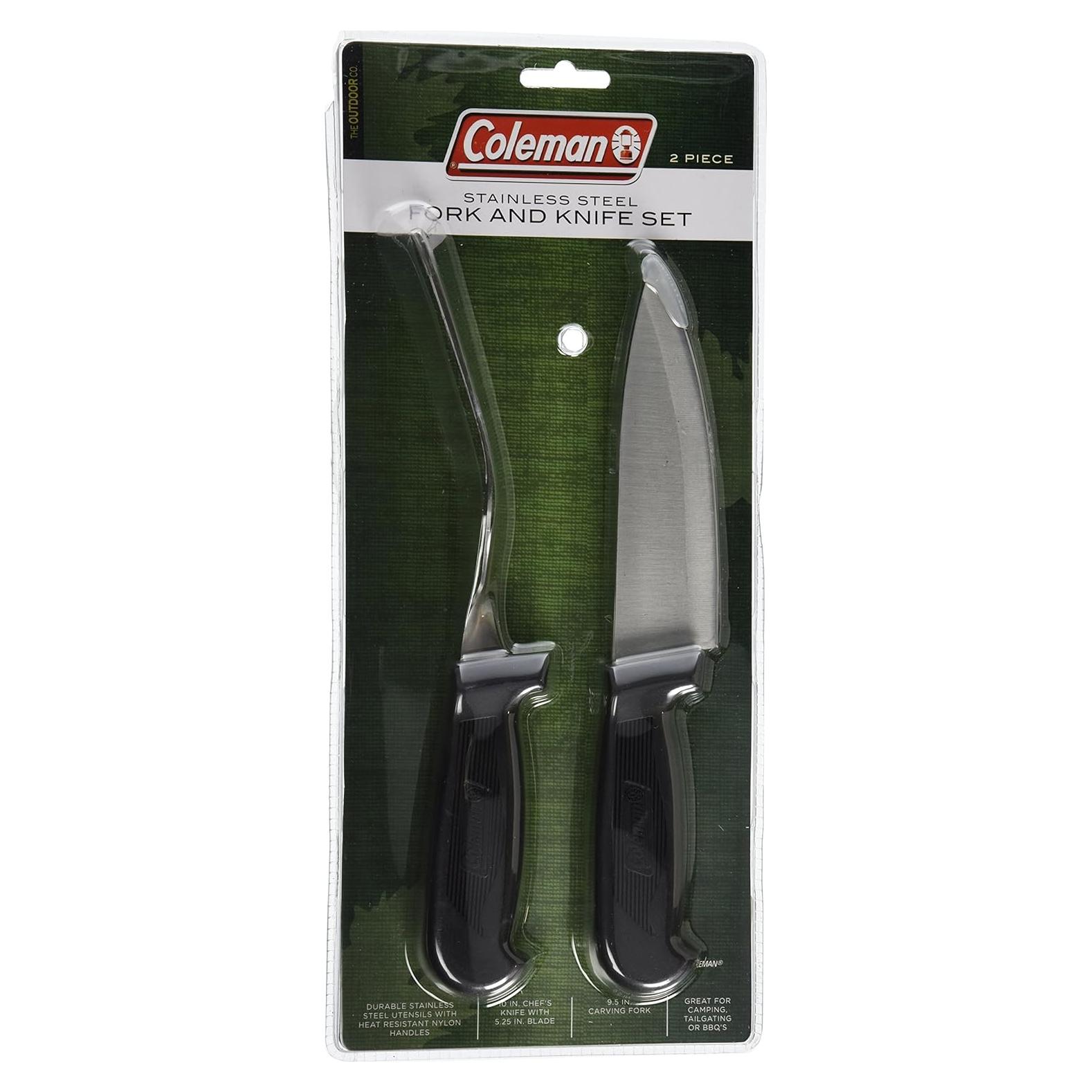 Juego de Tenedor y Cuchillo Coleman 2000016408 Acero Inoxidable