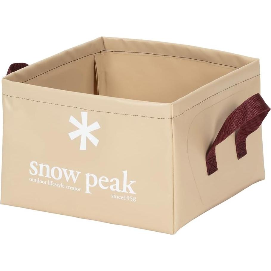 Cubo de Camping Snow Peak 13.25L Beige Plegable