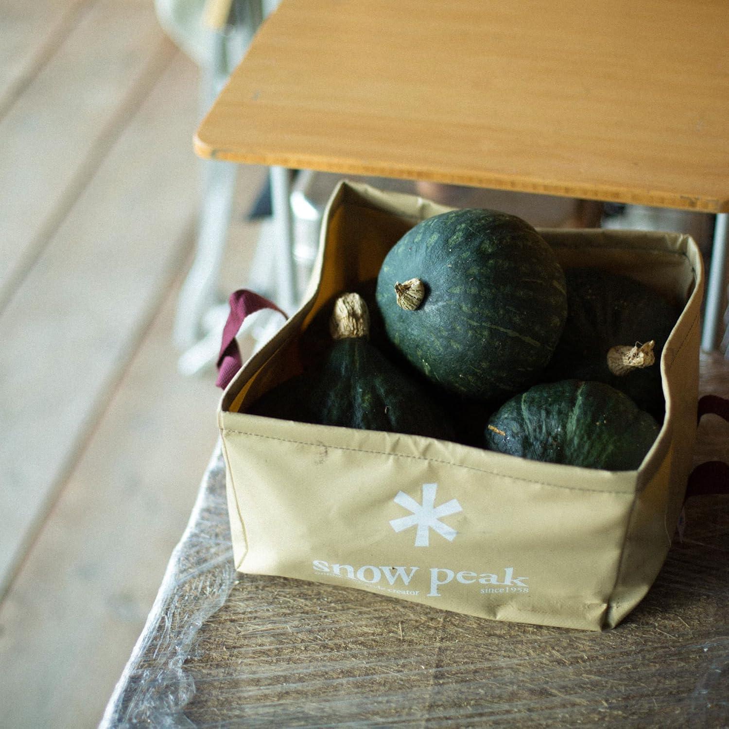 Cubo de Camping Snow Peak 13.25L Beige Plegable