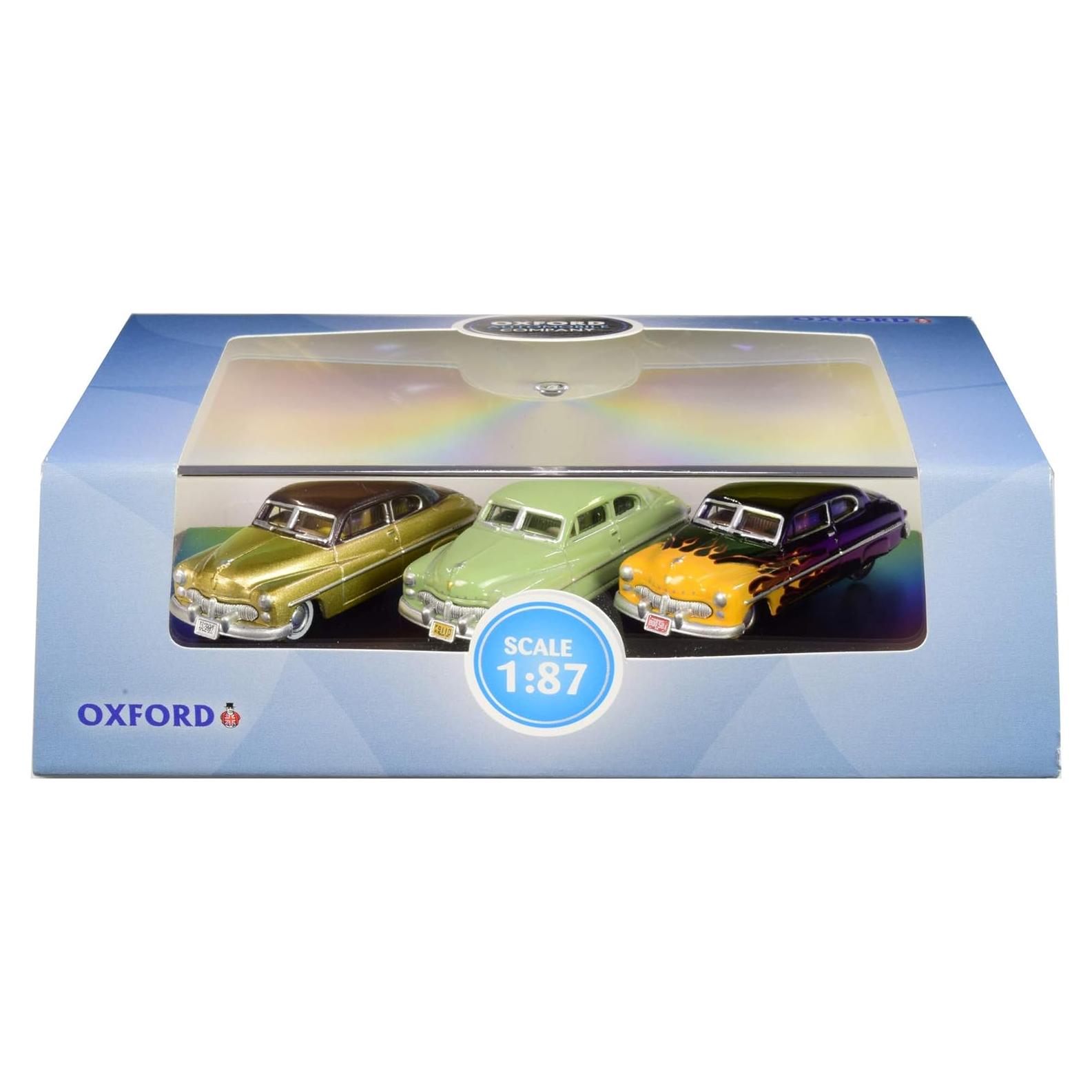 Conjunto de 3 coches de modelo Mercury 1949 Oxford Diecast