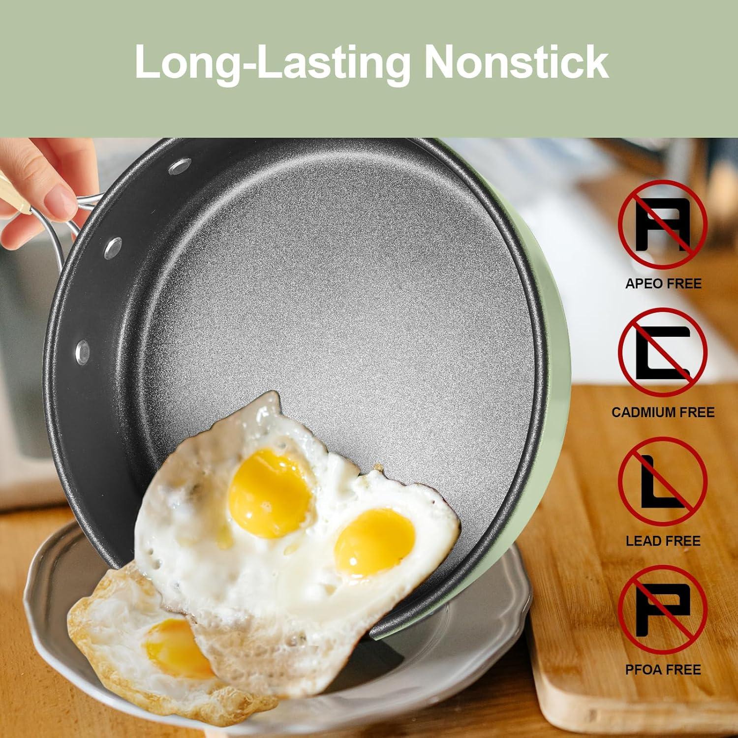 Odoland Bundle - 2 Items 10pcs Camping Cookware and Camping Cookware Set