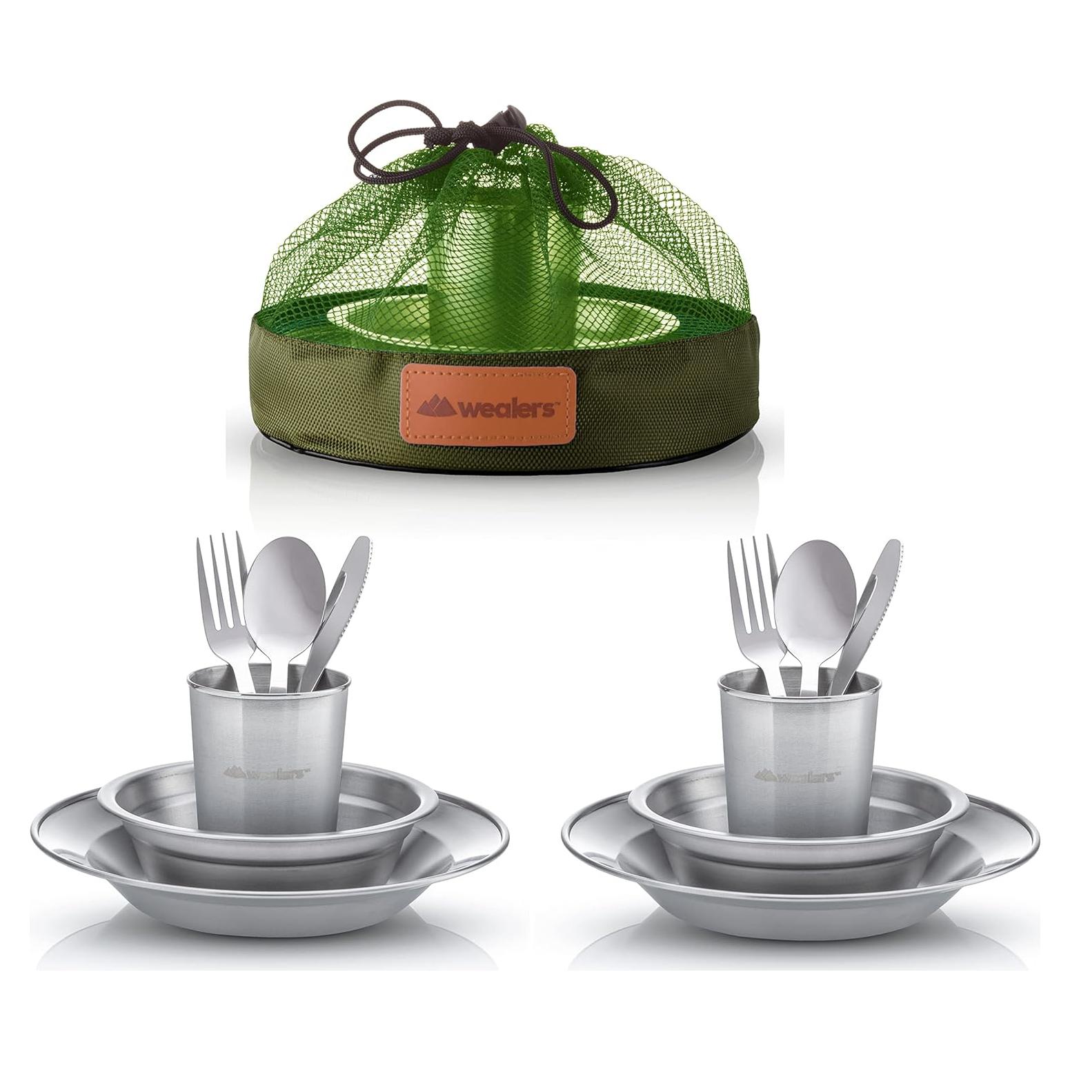 Kit de Utensilios Wealers de Acero Inoxidable para 2 Personas