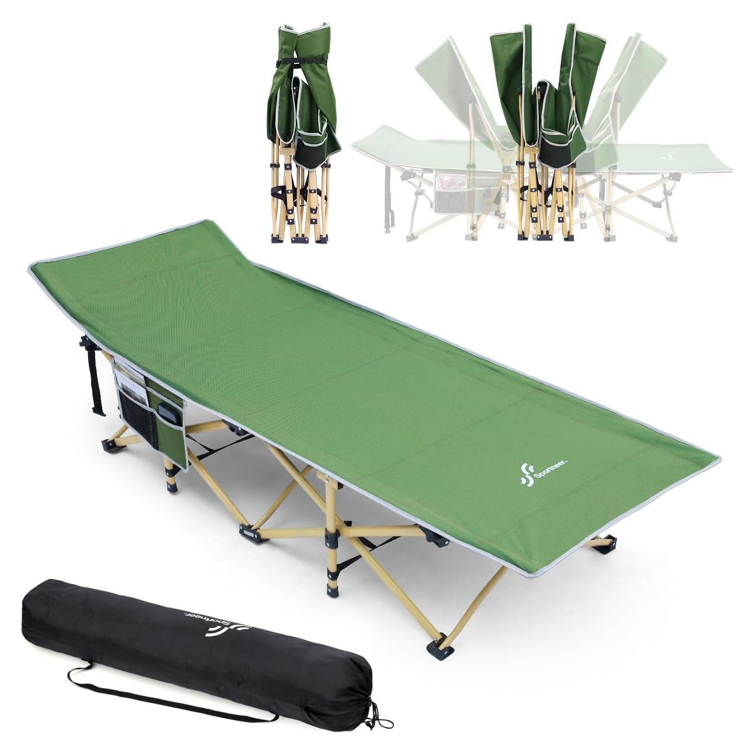 Cama de Camping Sportneer Plegable 1200D Verde para Adultos