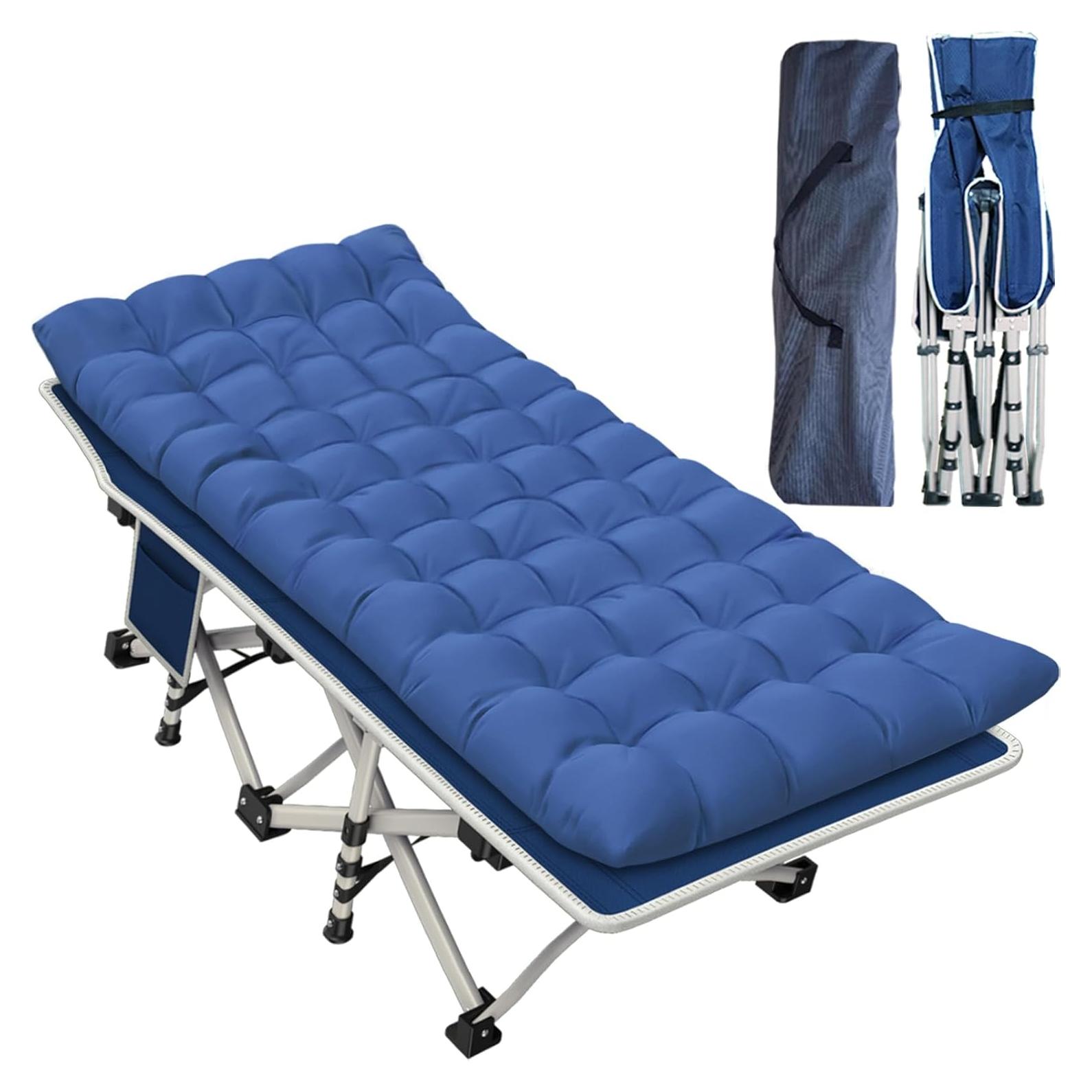 Cama de Camping Plegable GETOVIN con Almohadilla Gruesa 204kg