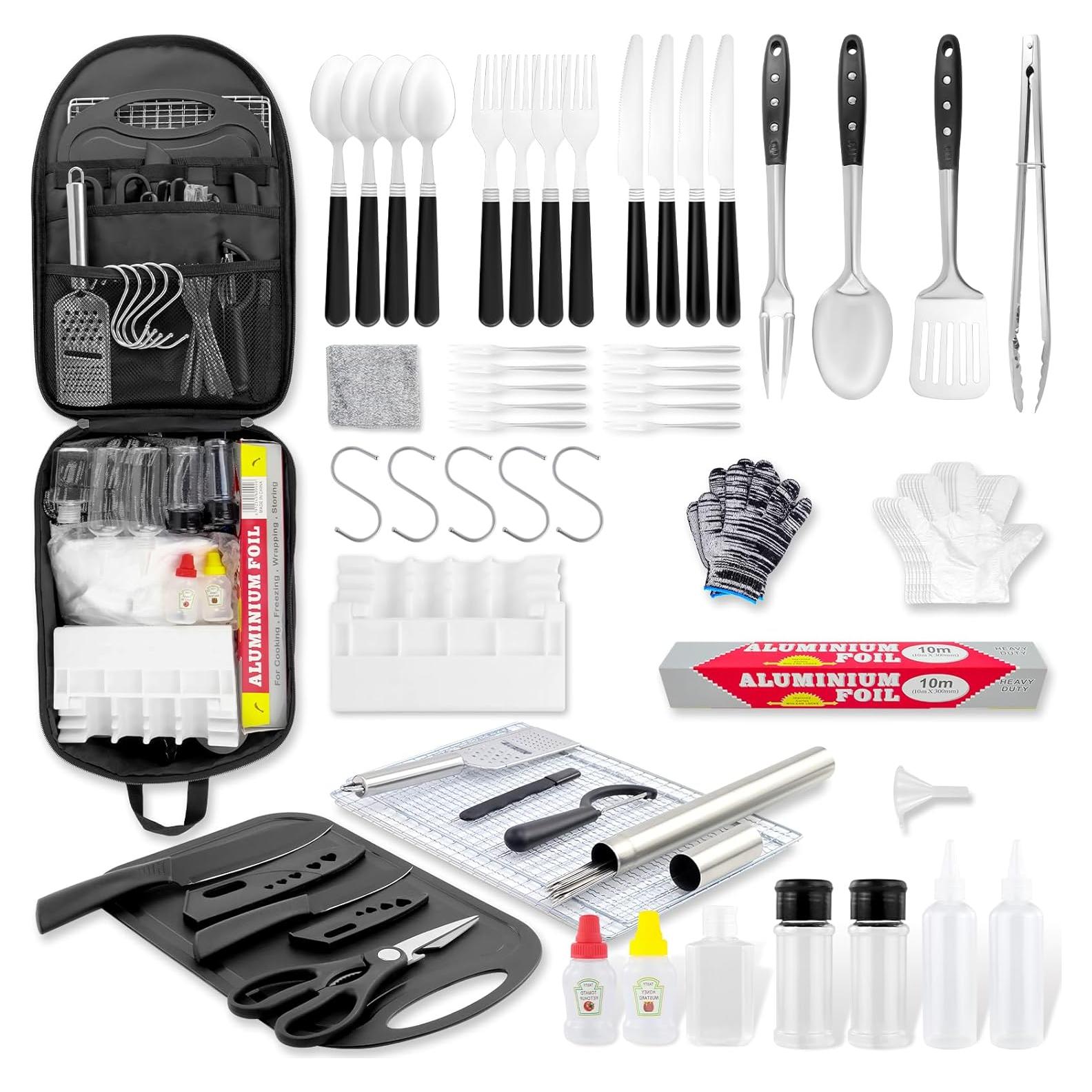 Juego de Utensilios de Camping 55 Piezas Camkinger Portátil