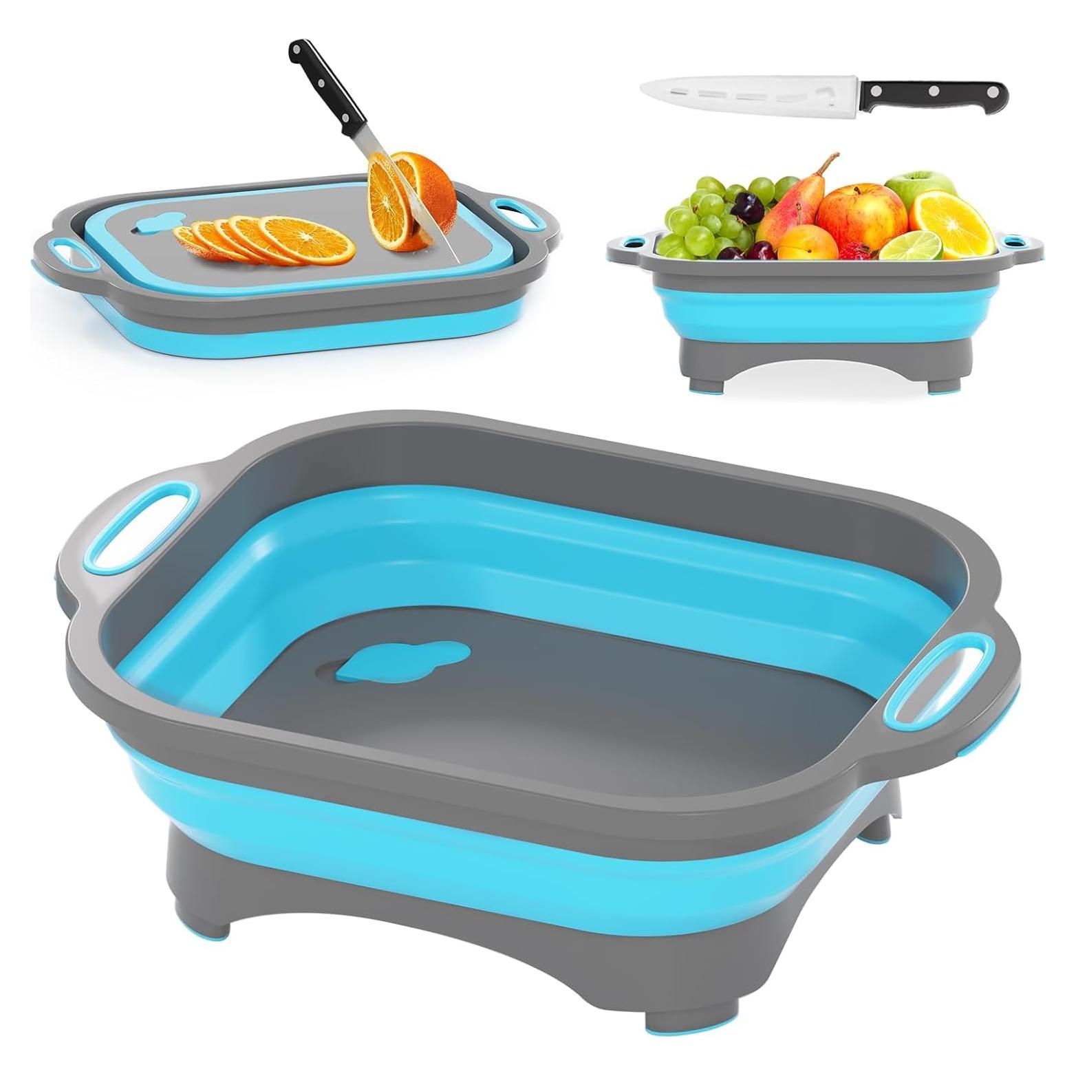 Tabla de Cortar Plegable HI NINGER con Fregadero y Cuchillo