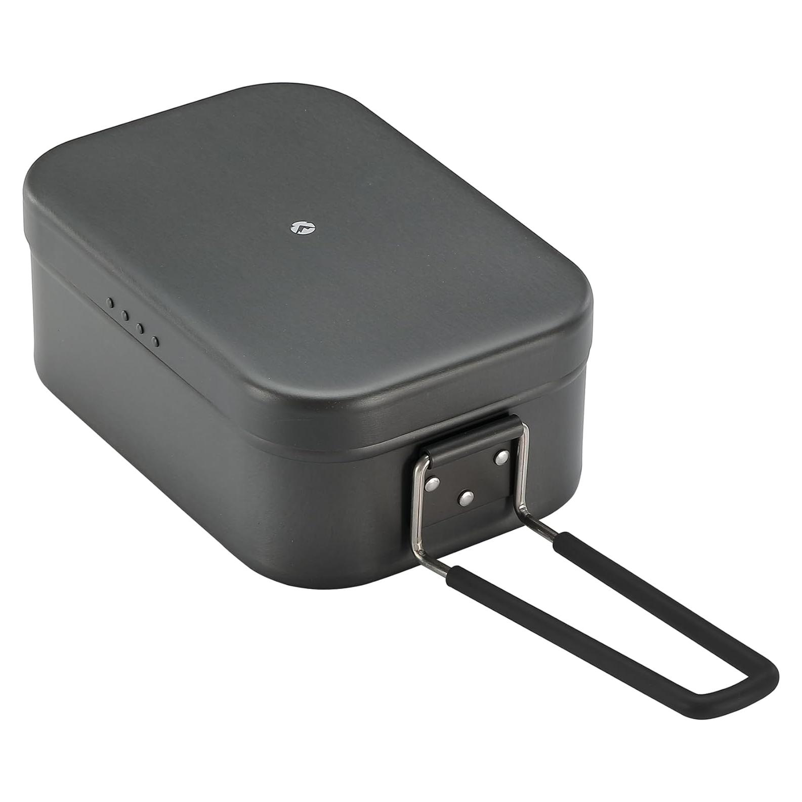 Tin de Comida Campingmoon 1.3L Aluminio Grueso Negro H-2013