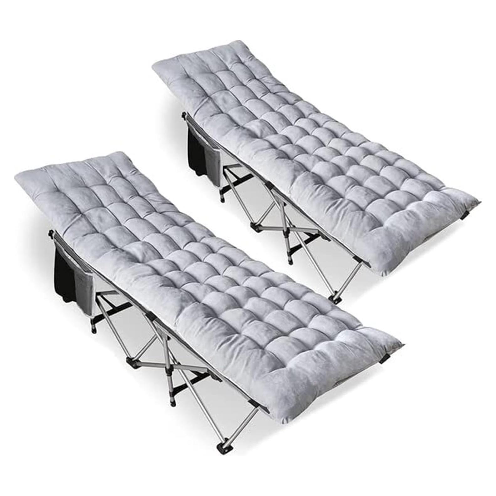 Cuna de Camping Plegable ZONETECH 2-Pack Gris Resistente