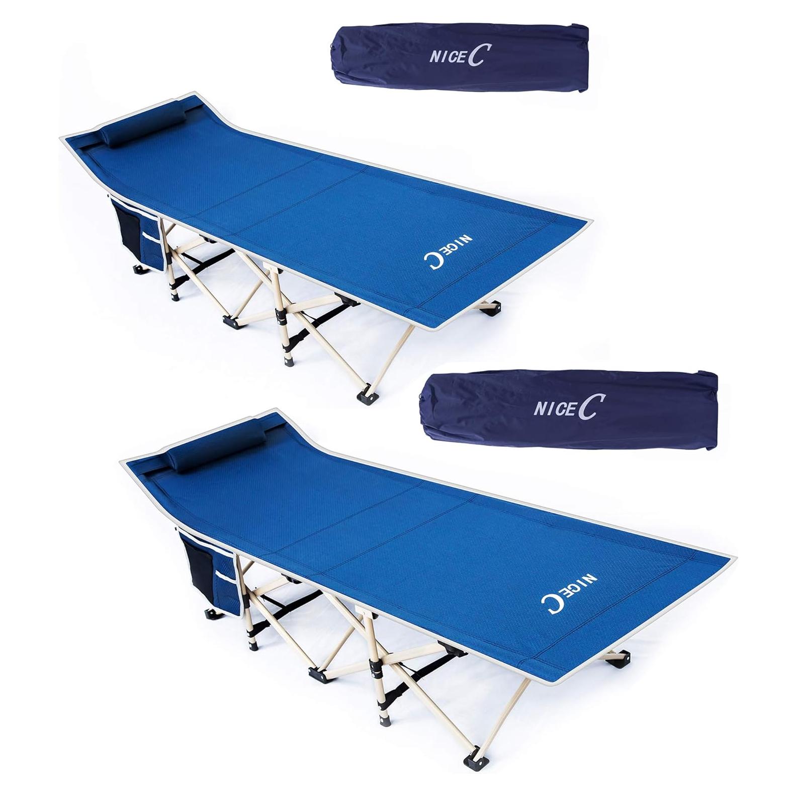 Cama de Camping Plegable Nice C - Extra Ancha, Soporta 226 kg