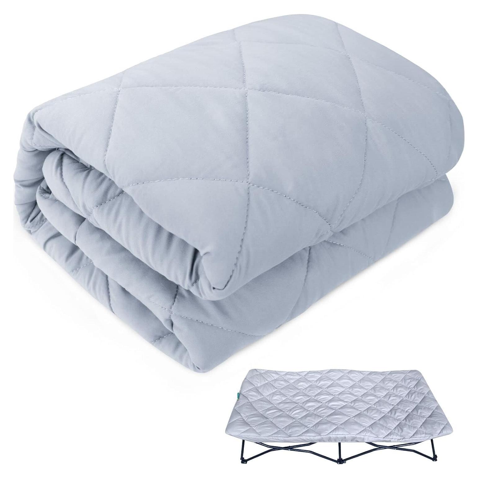 Sábana Acolchada Biloban para Cuna de Viaje Joovy - Gris