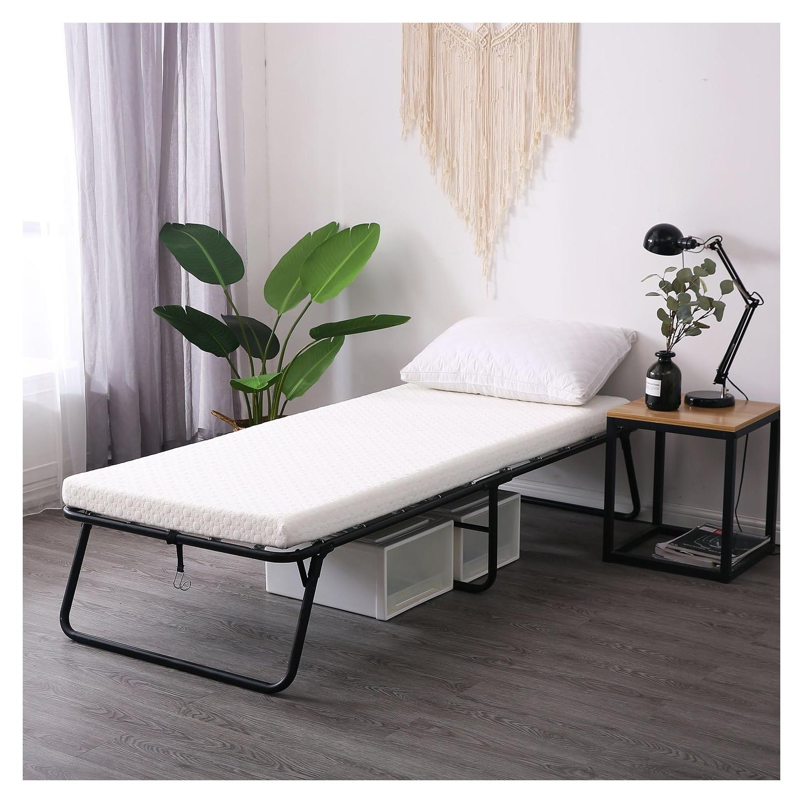 Cama Plegable LEISUIT con Colchón Viscoelástico 190.5x78.7cm