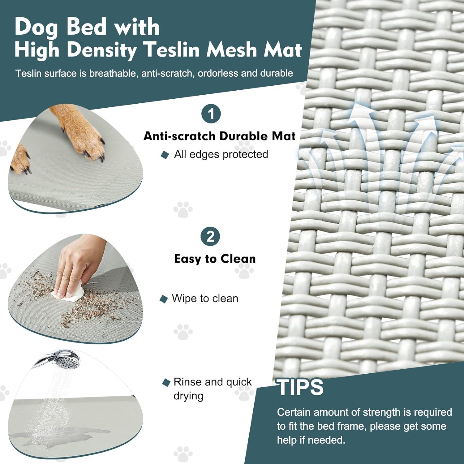 Cama Elevada para Perros Furggis XL con Dosel Impermeable