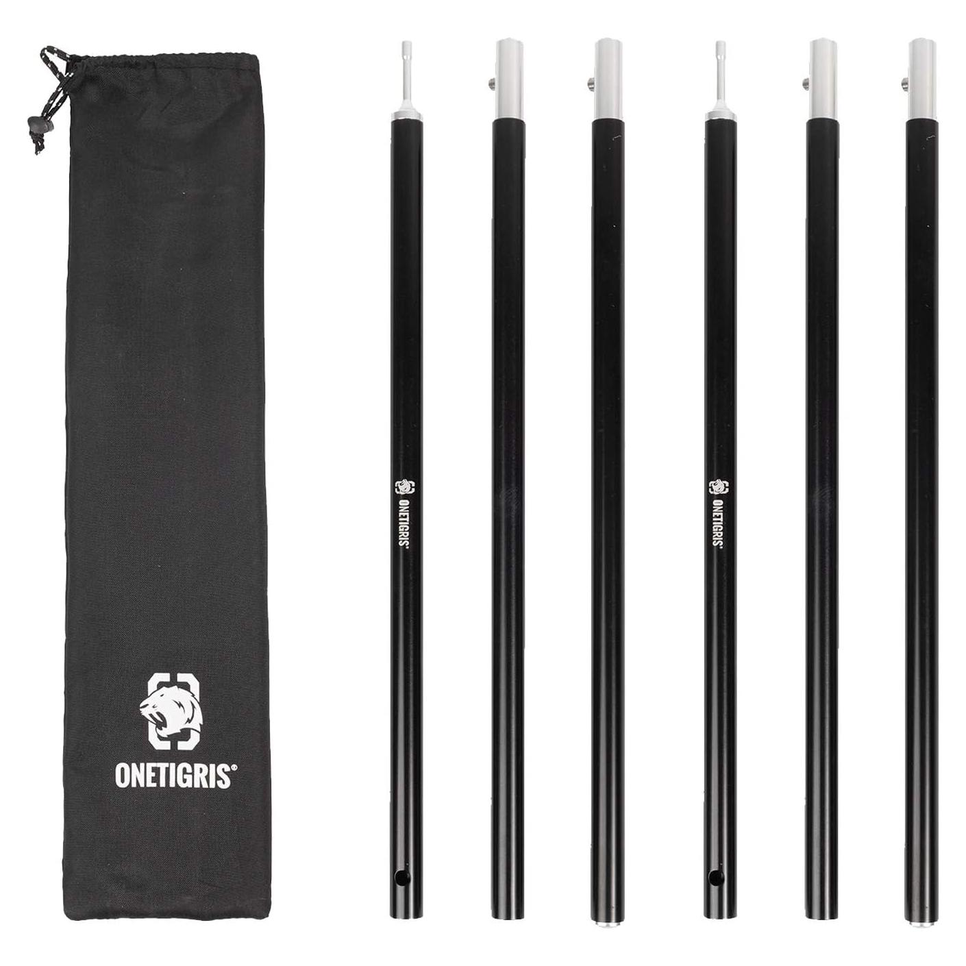 Postes de tienda ajustables OneTigris 2pc Aluminio 7075