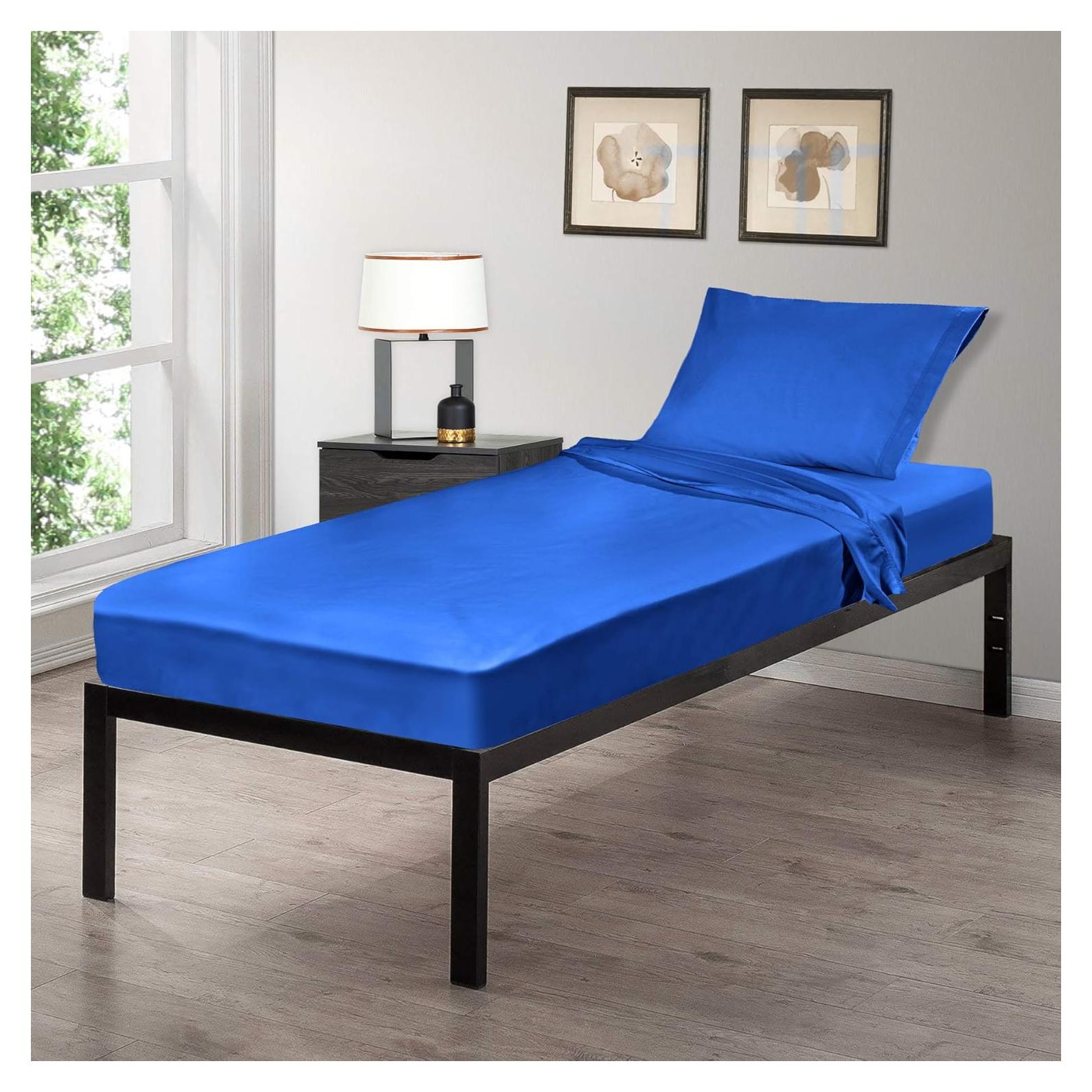 Juego de Sábanas Cuna Gilbins 3 Piezas Algodón Azul Real