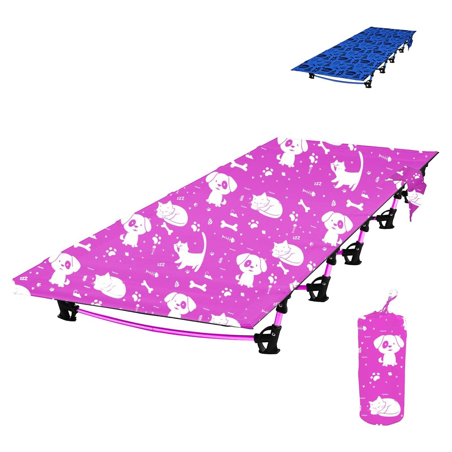 Cuna de Camping Plegable Rosa Kidz-Adventure 175x70 cm