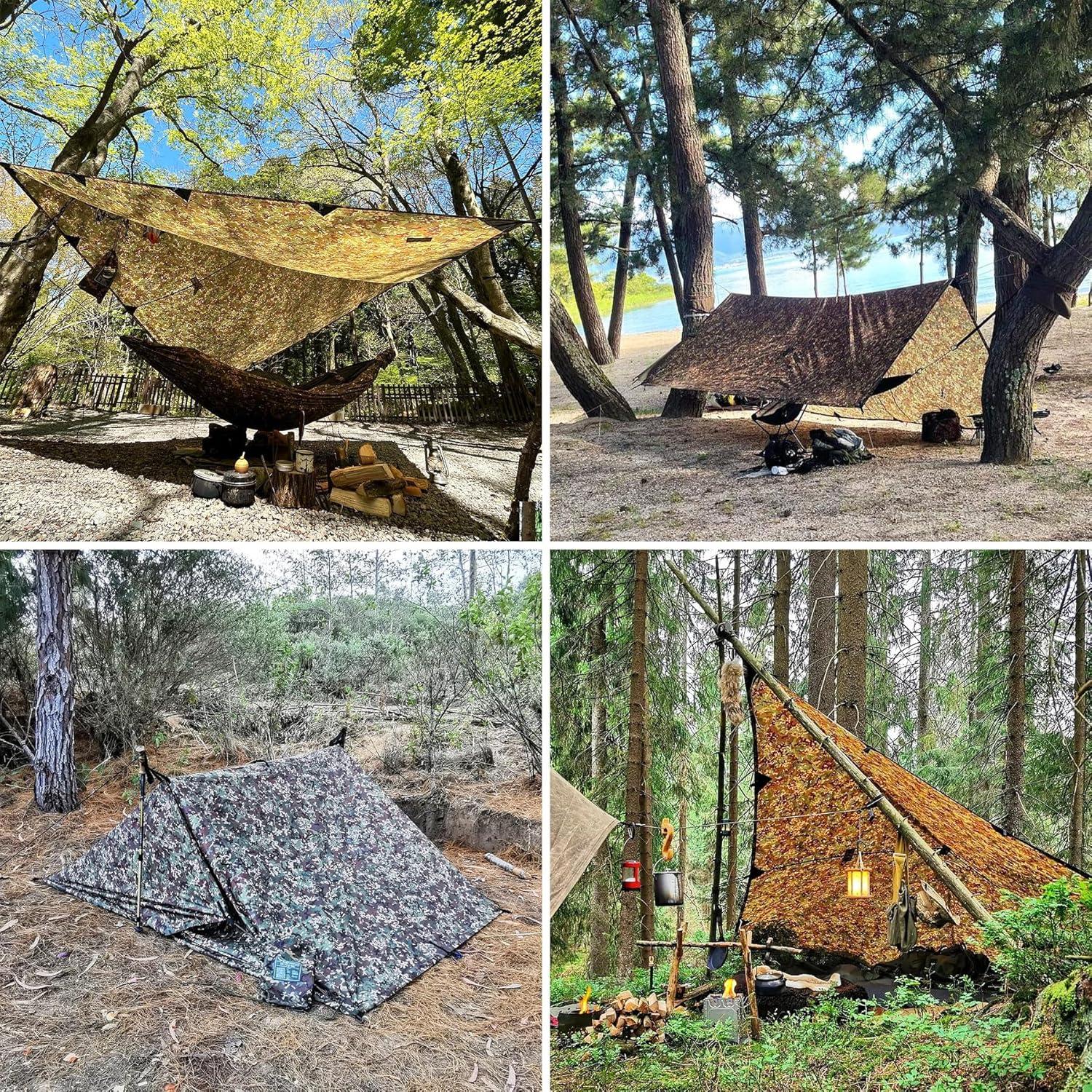 Tarp DD Hammocks 3x3m Multicam Impermeable para Camping