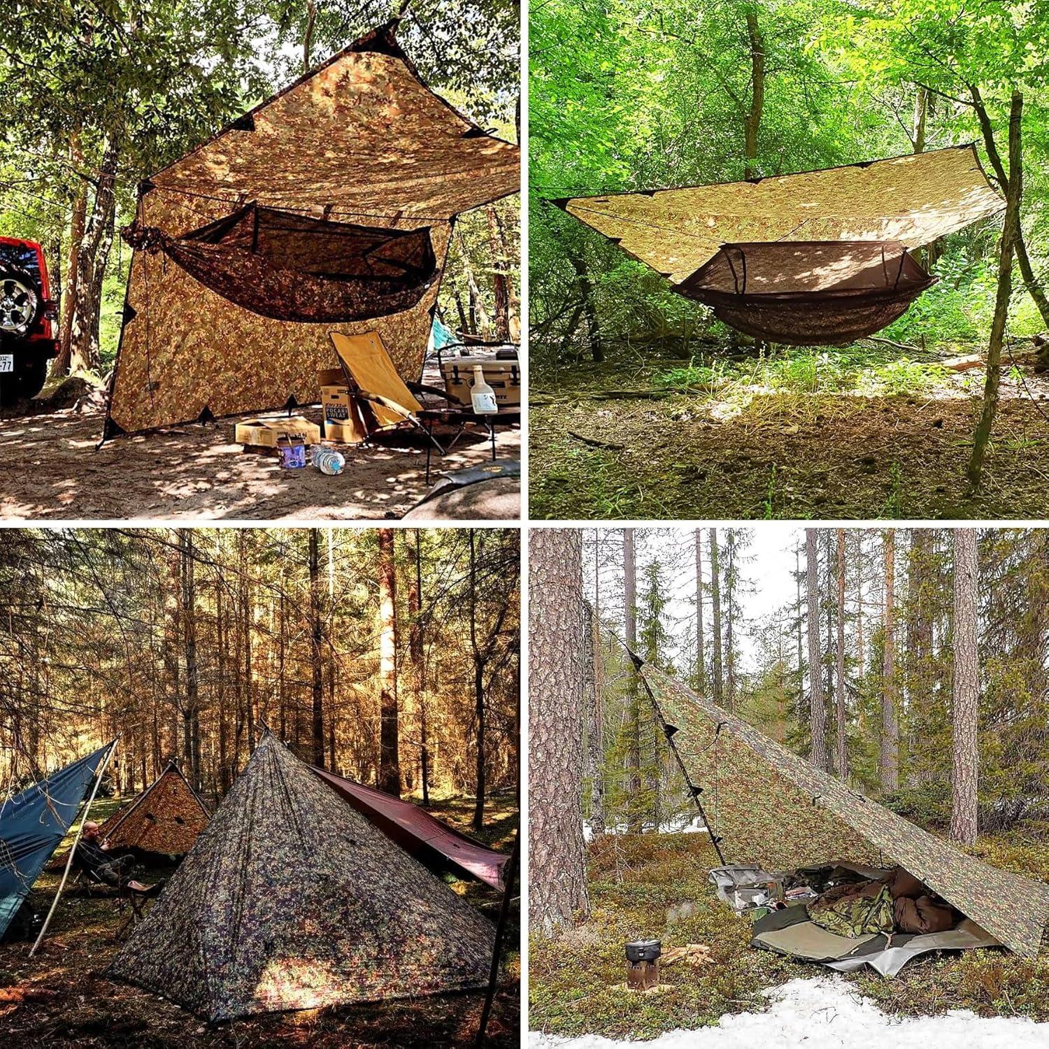 Tarp DD Hammocks 3x3m Multicam Impermeable para Camping