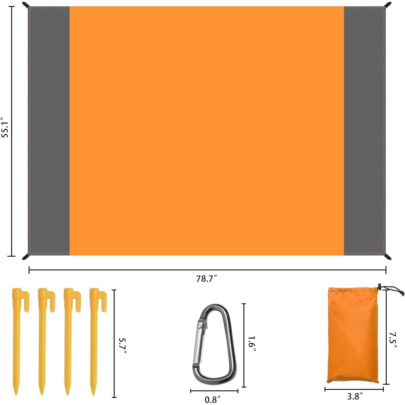 Lona de Camping Wind Tour Impermeable 140x199 cm Naranja