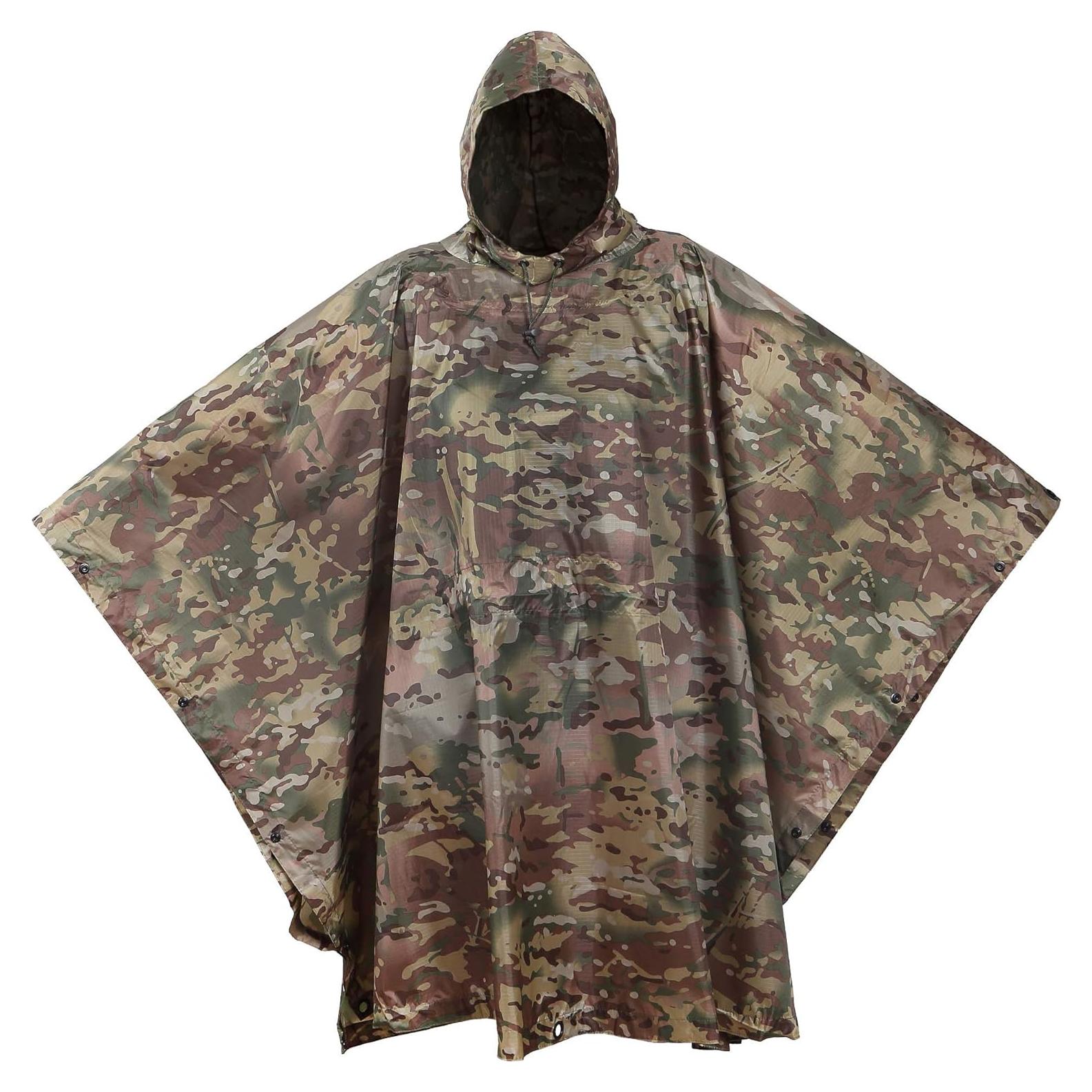 Poncho Militar USGI Industries Multiuso Camuflaje Rip Stop 150x218 cm