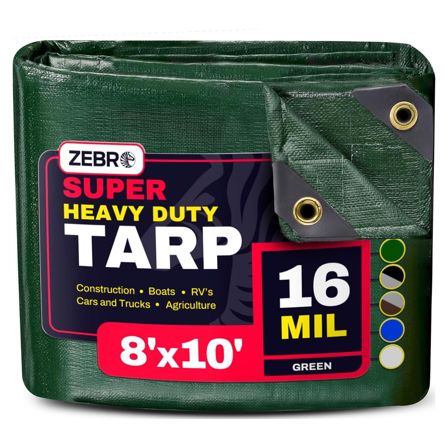 Toldo Verde Impermeable Zebro 2.58 kg 120x96 cm 16 Mils