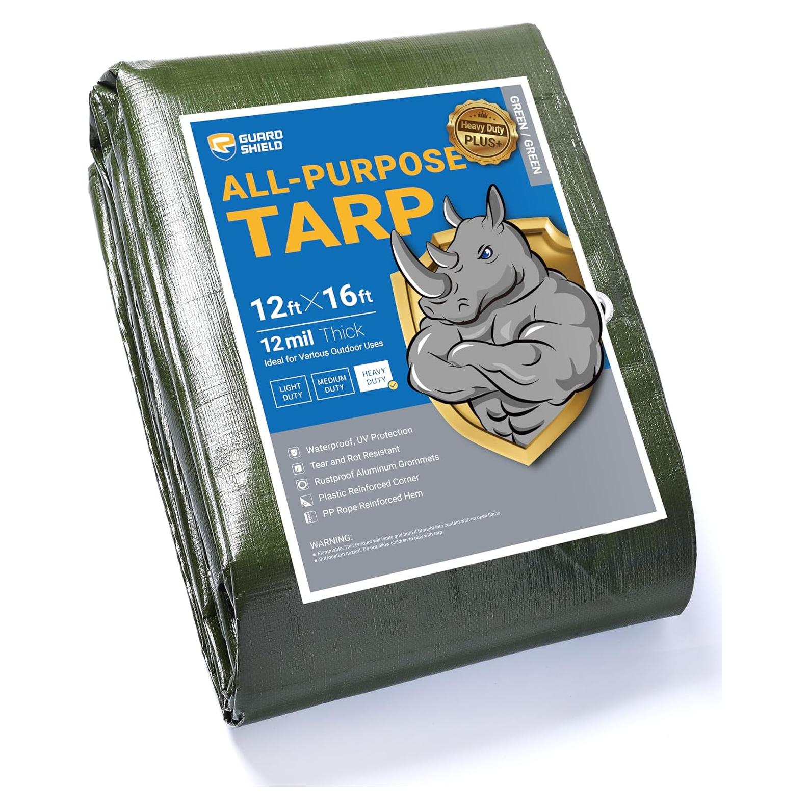 Toldo GUARD SHIELD Verde 12x16 (3.66x4.88m) Impermeable 12mil