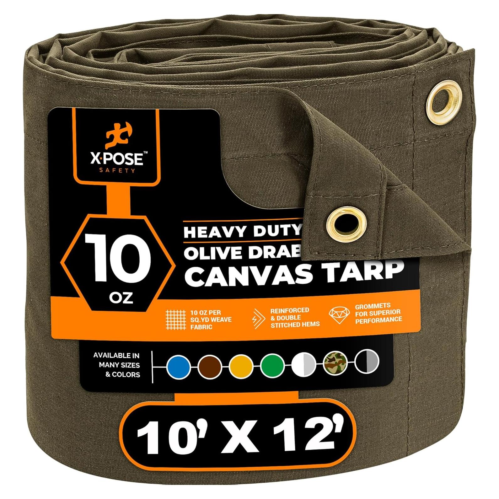 Lona de Seguridad Xpose 3.05m x 3.66m Verde Oliva Resistente al Agua