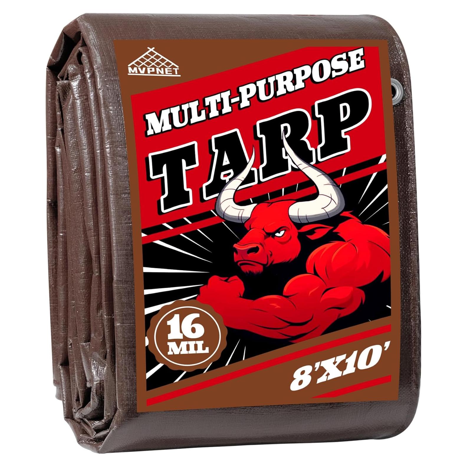 Lona Multiusos MVPNET 2.44x3.05m Impermeable 16mil UV