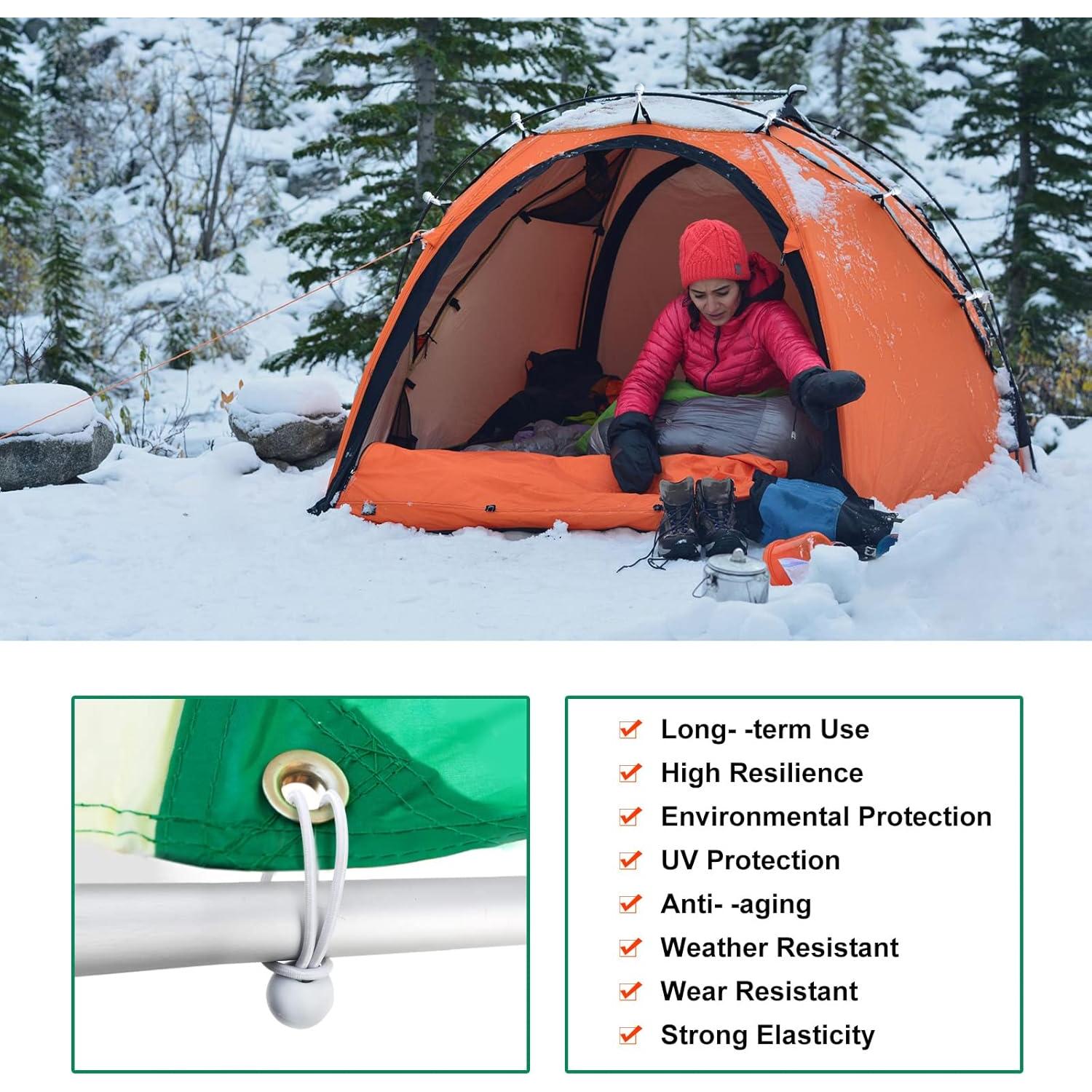 Cuerdas Bungee Elásticas Skytened 15 cm 50 Unidades Blancas