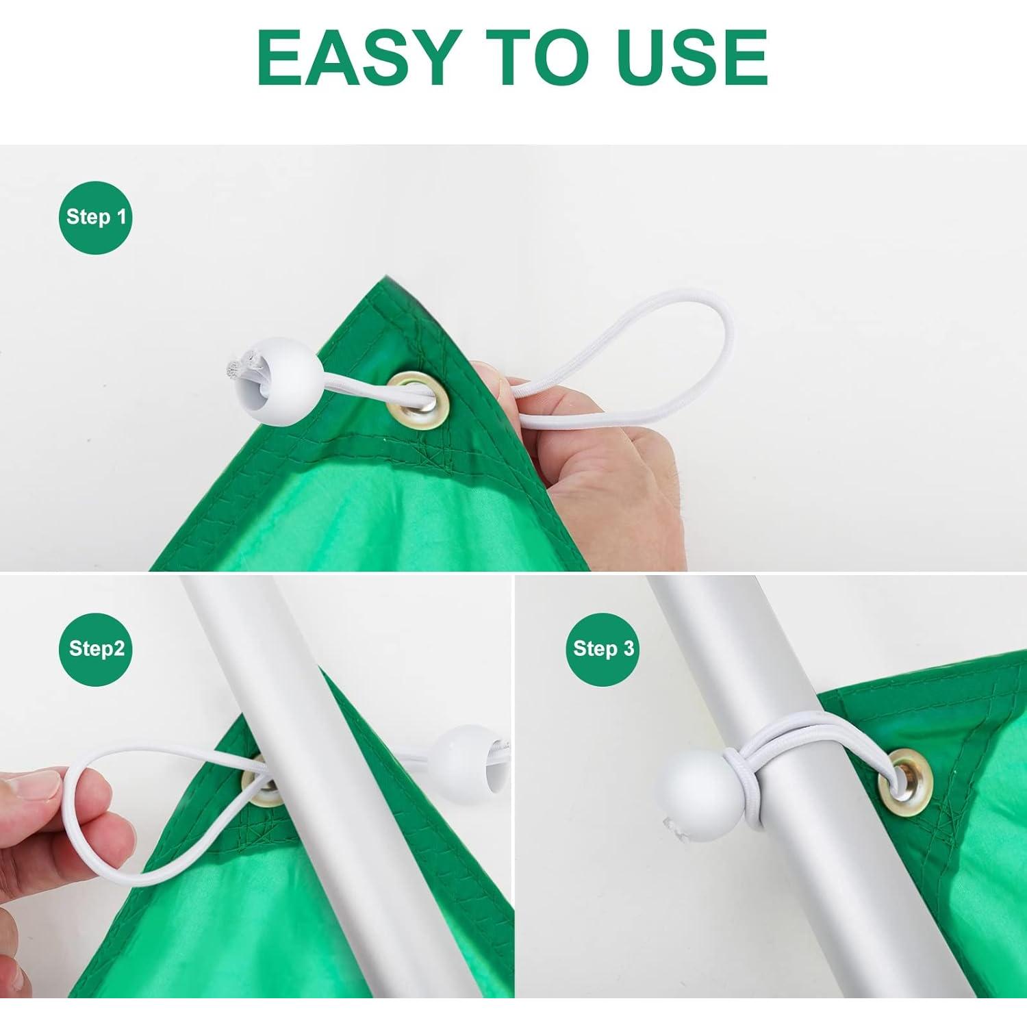 Cuerdas Bungee Elásticas Skytened 15 cm 50 Unidades Blancas