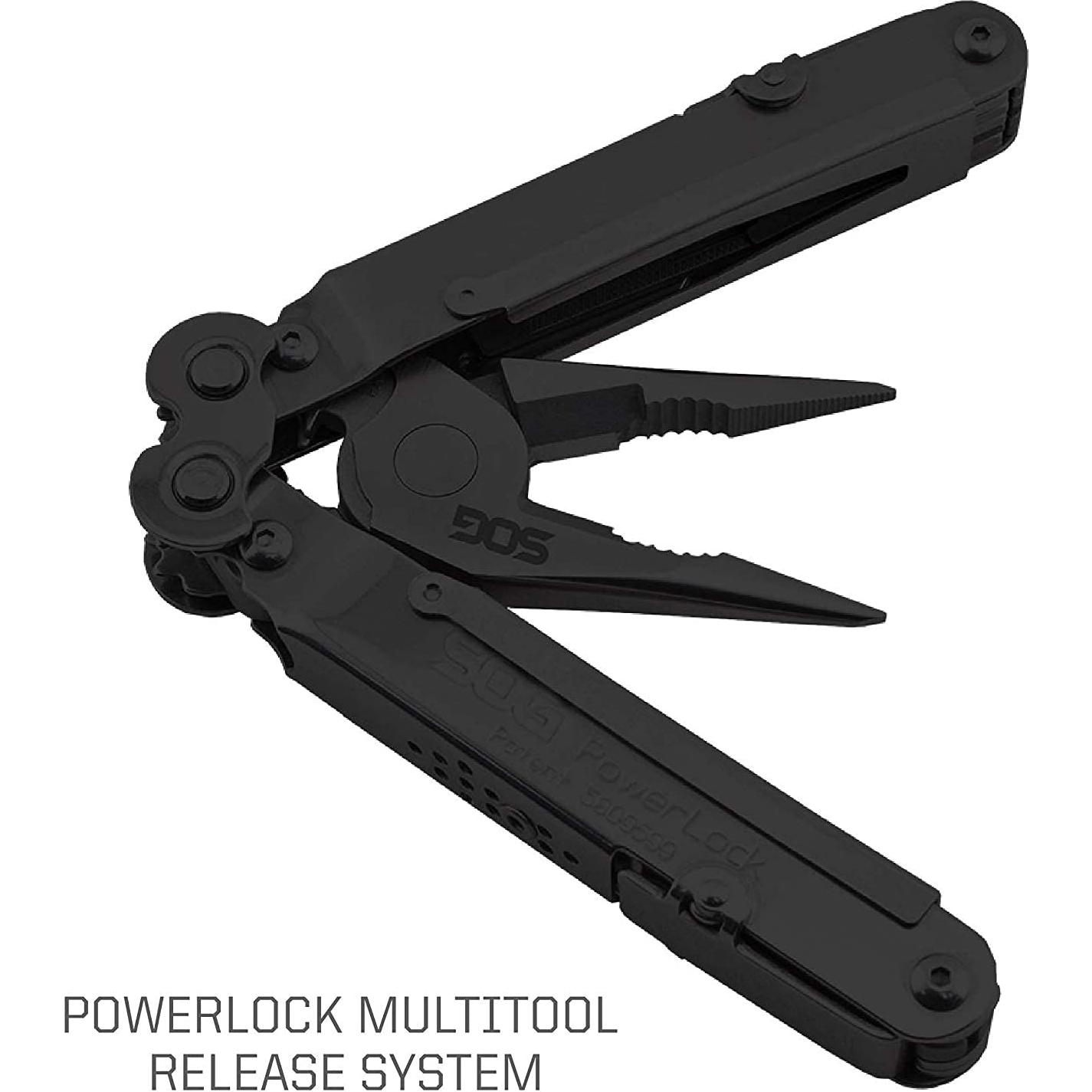 Multi-Herramienta SOG PowerLock 18 en 1 Acero Inoxidable Negro