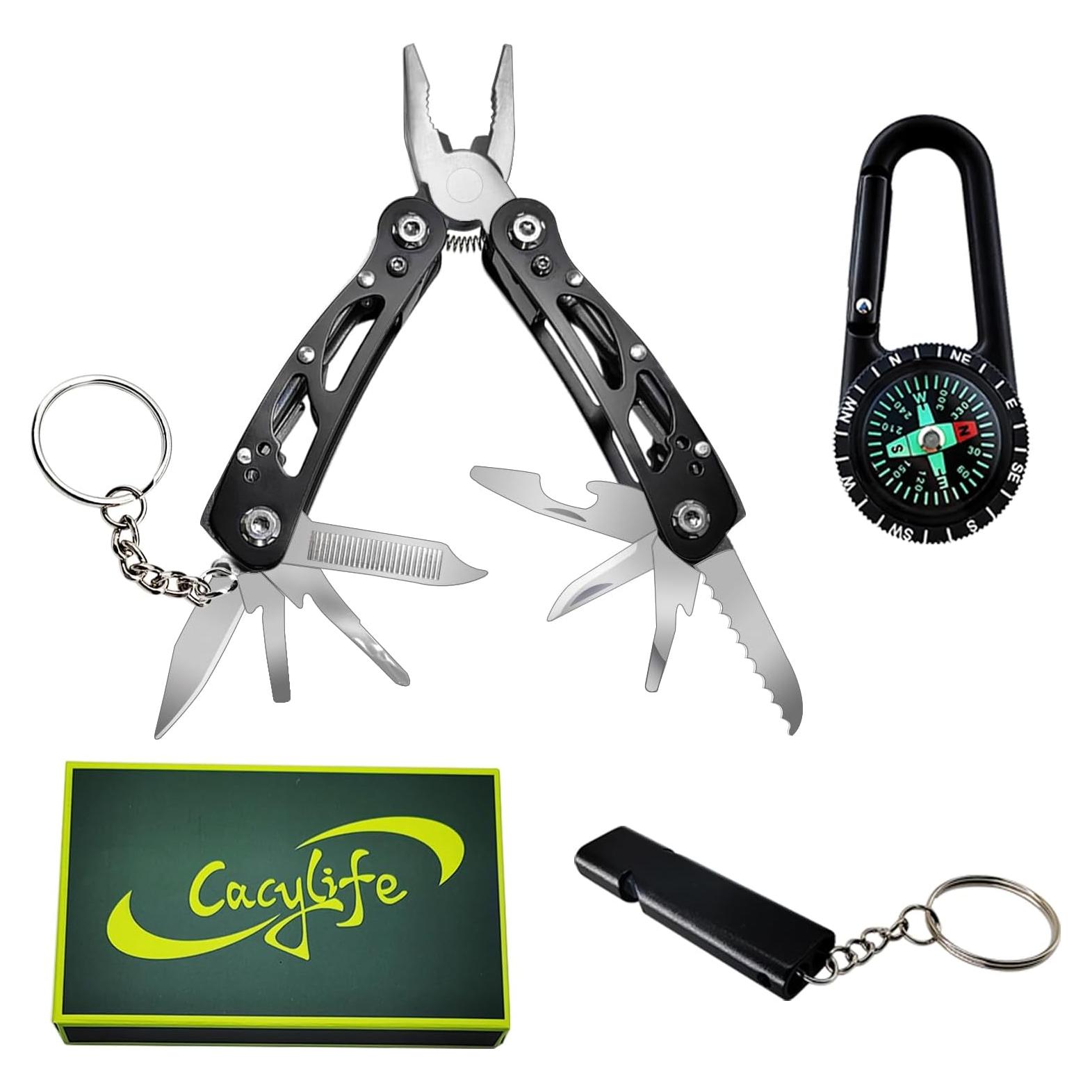 Multiherramienta 12 en 1 Cacylife, Portátil 96g, Ideal Camping