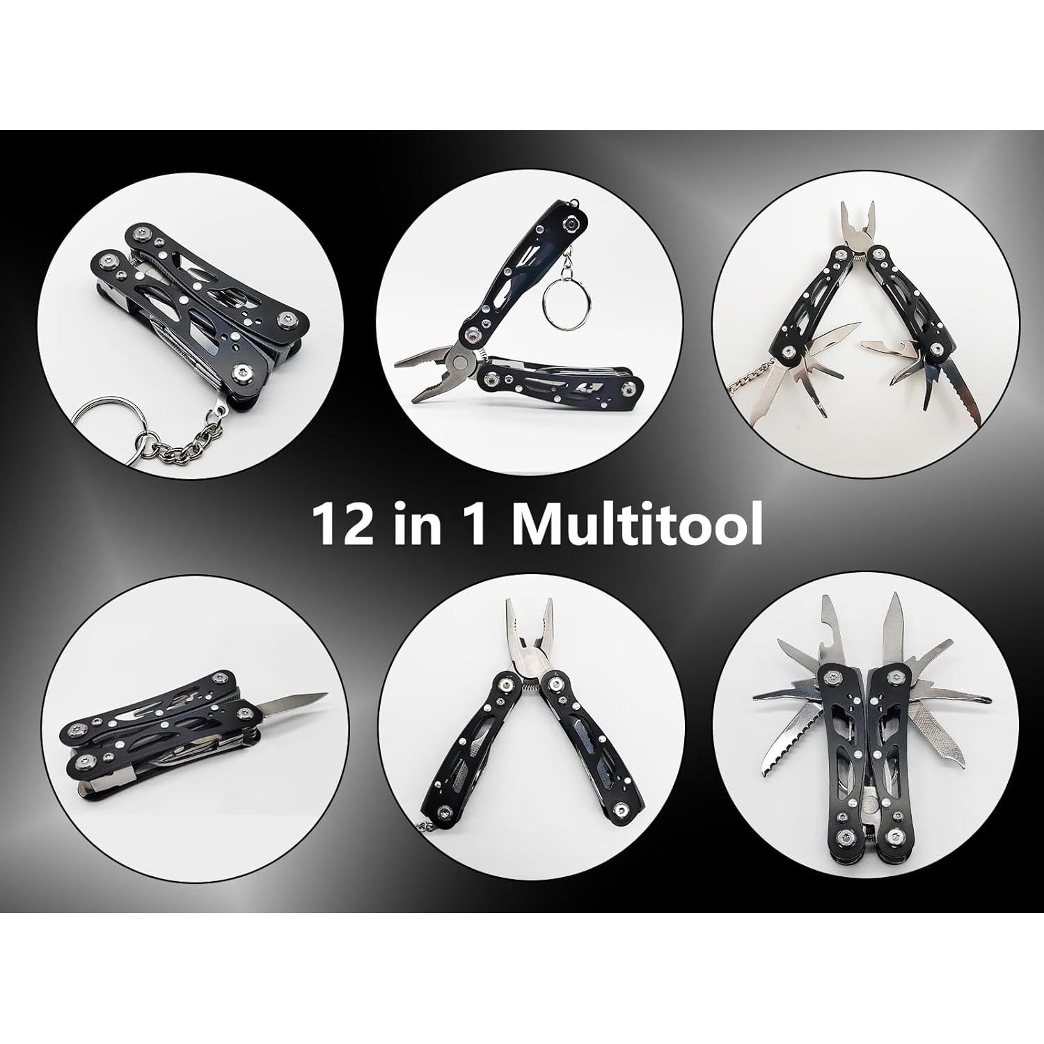 Multiherramienta 12 en 1 Cacylife, Portátil 96g, Ideal Camping