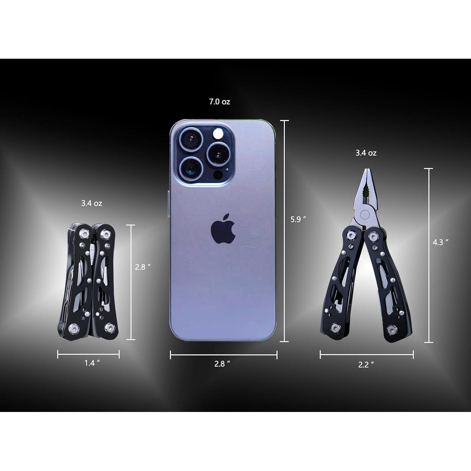 Multiherramienta 12 en 1 Cacylife, Portátil 96g, Ideal Camping