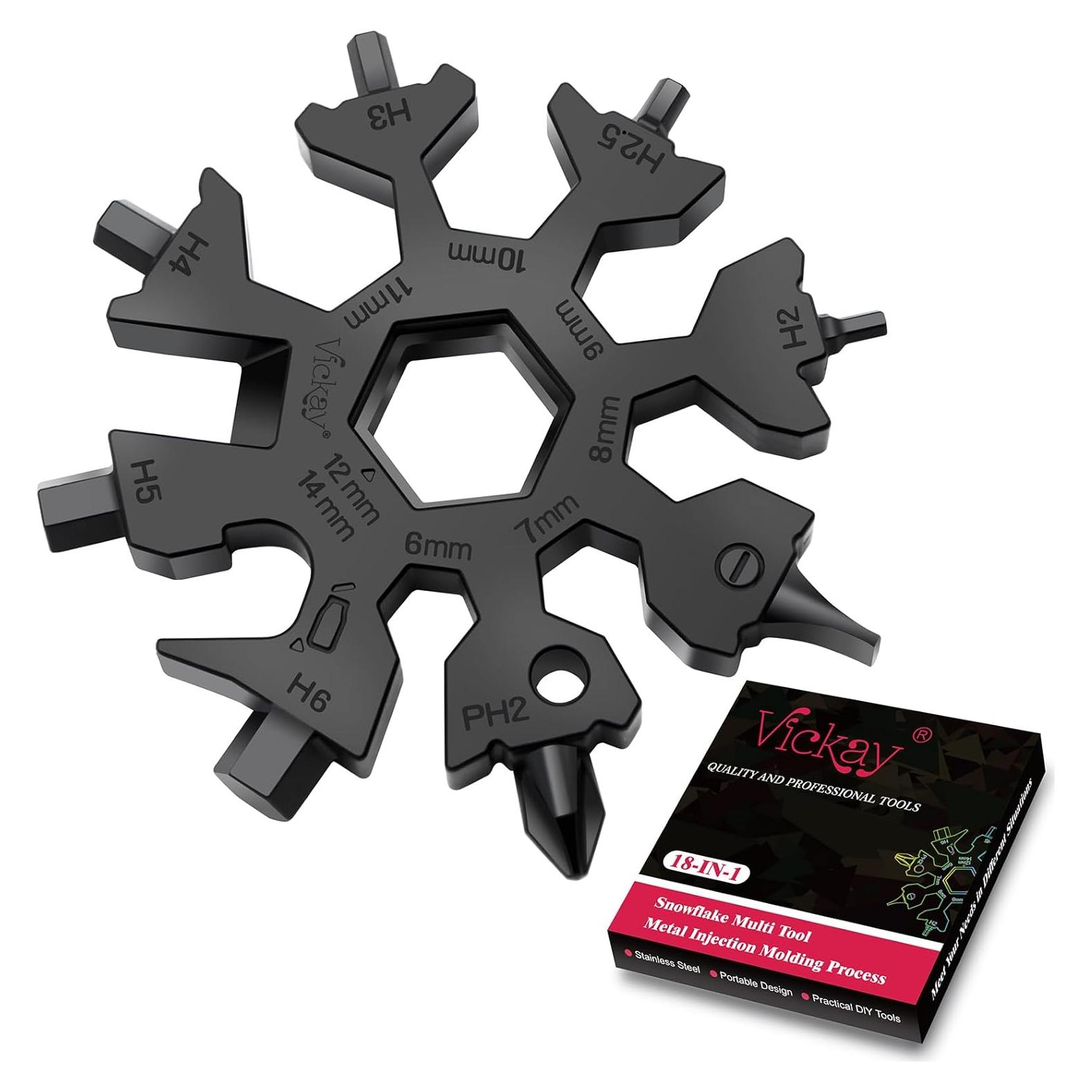 Herramienta Multi Nieve 18 en 1 Vickay - Acero Inoxidable Negro