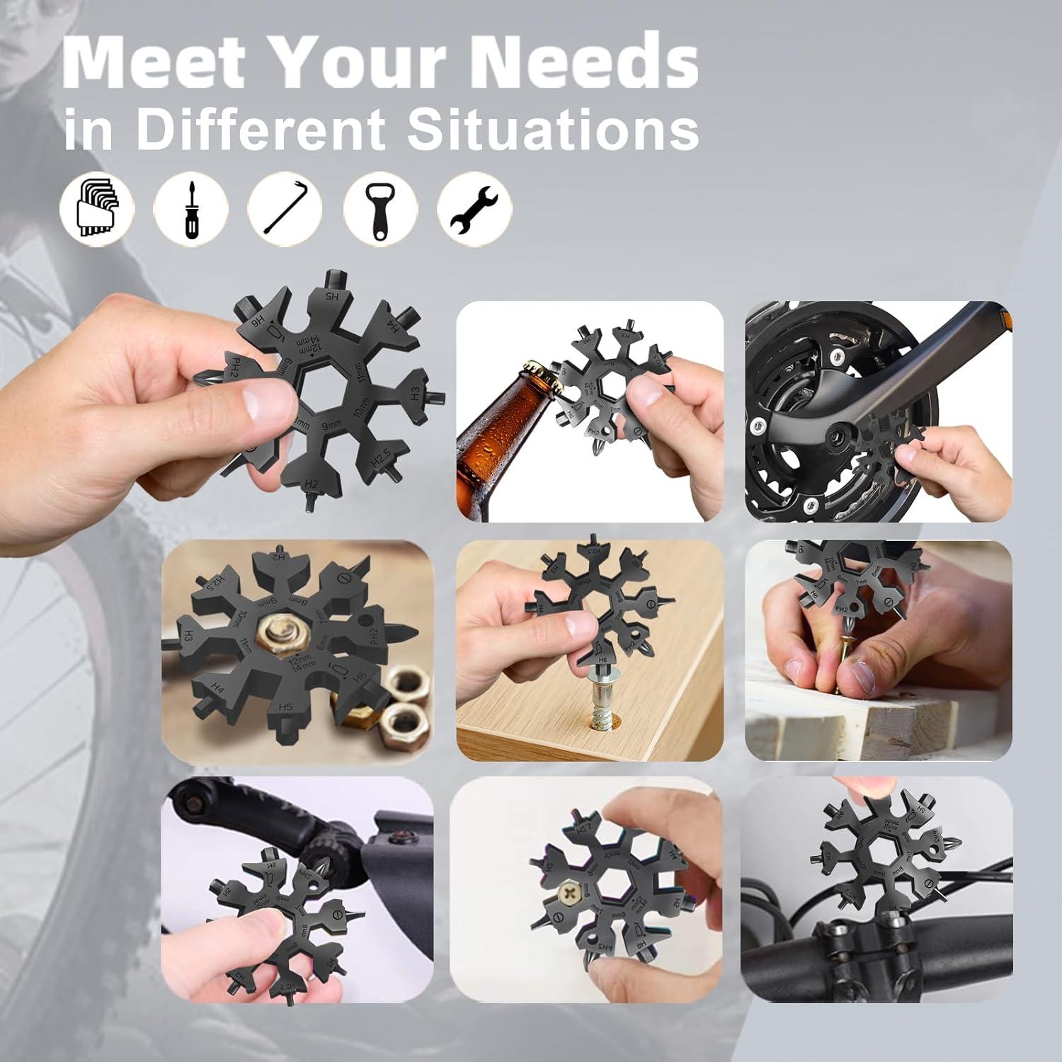 Herramienta Multi Nieve 18 en 1 Vickay - Acero Inoxidable Negro