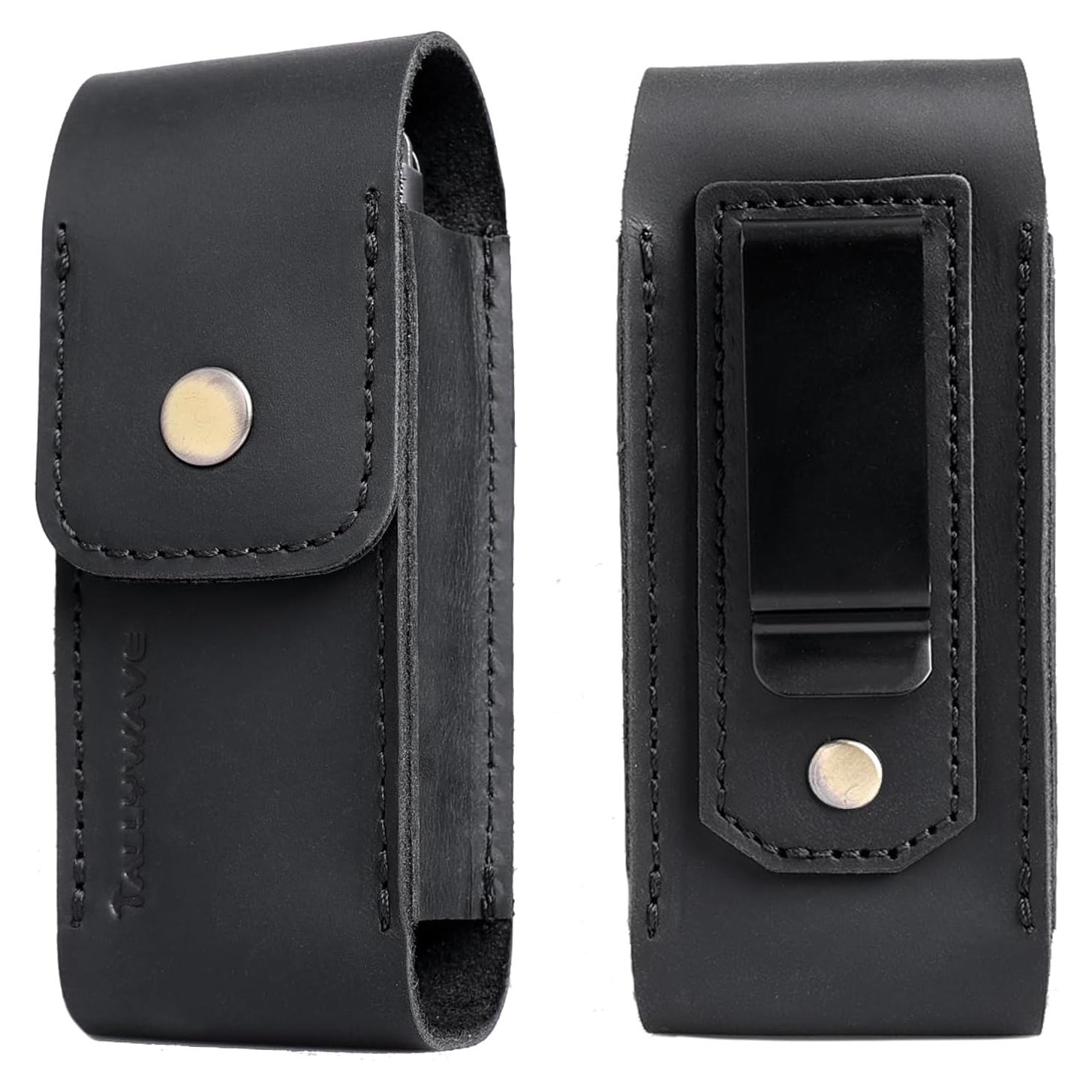 Funda de Cuero para Multiherramienta TALLYWAVE, Negro, 12.06x4.32cm