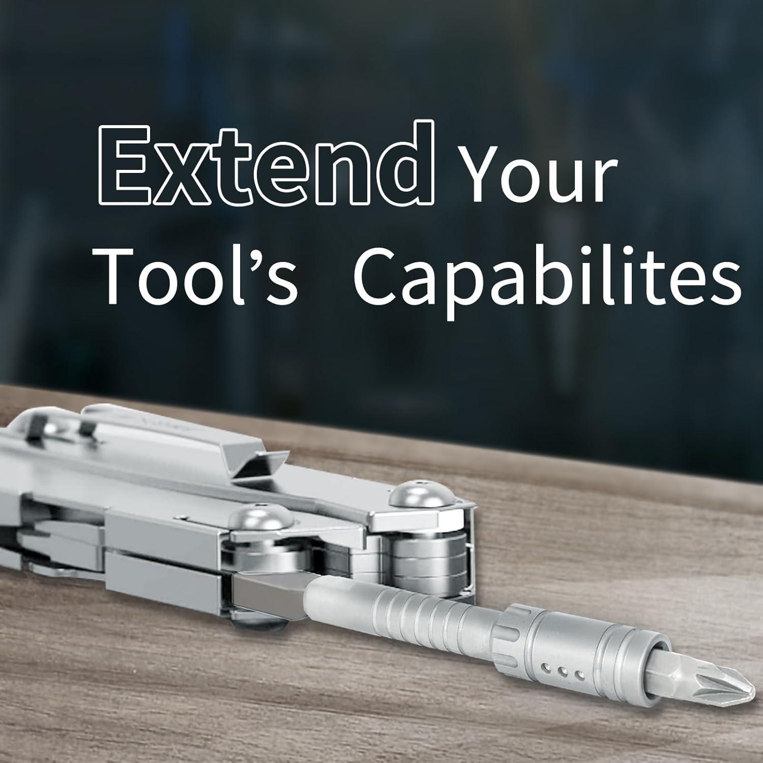 Extensor de Bits Plata JEINAPA para Multiherramientas Leatherman