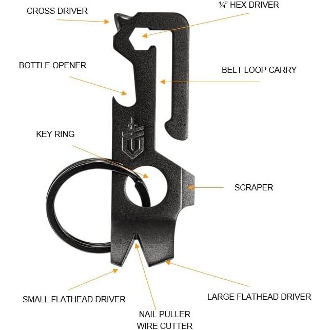 Multi-Herramienta Llavero Gerber Mullet 9 en 1 Stonewash