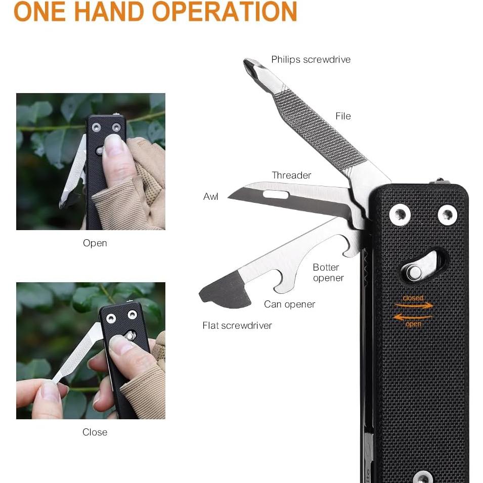 Multiherramienta ROXON KS2 Elite D2 13 en 1 Cuchillo y Tijeras